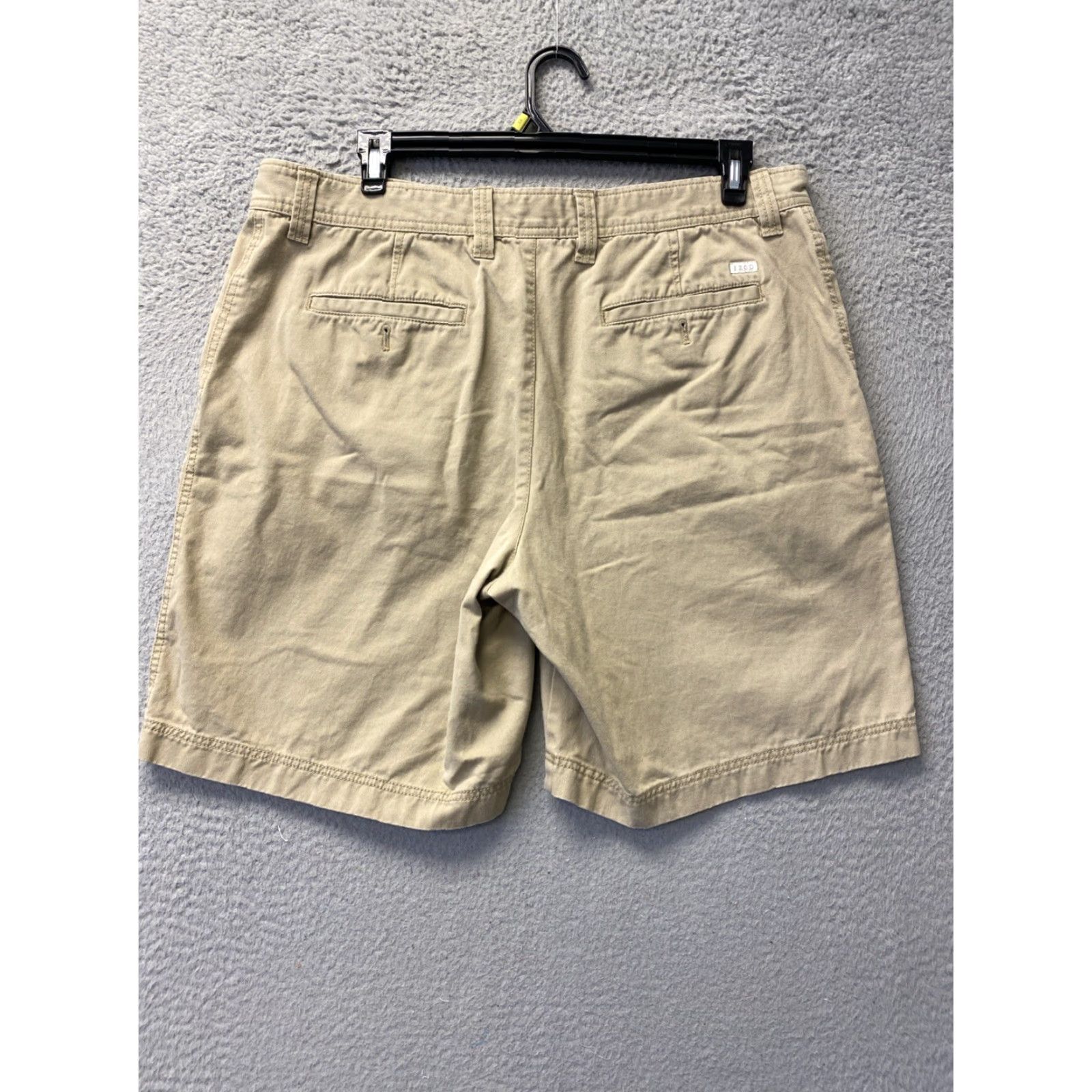 Izod IZOD Chino Shorts 38 Tan Cotton Flat Front Casual Comfort Men's 9.5" Inseam Size US 38 / EU 54 - 7 Thumbnail