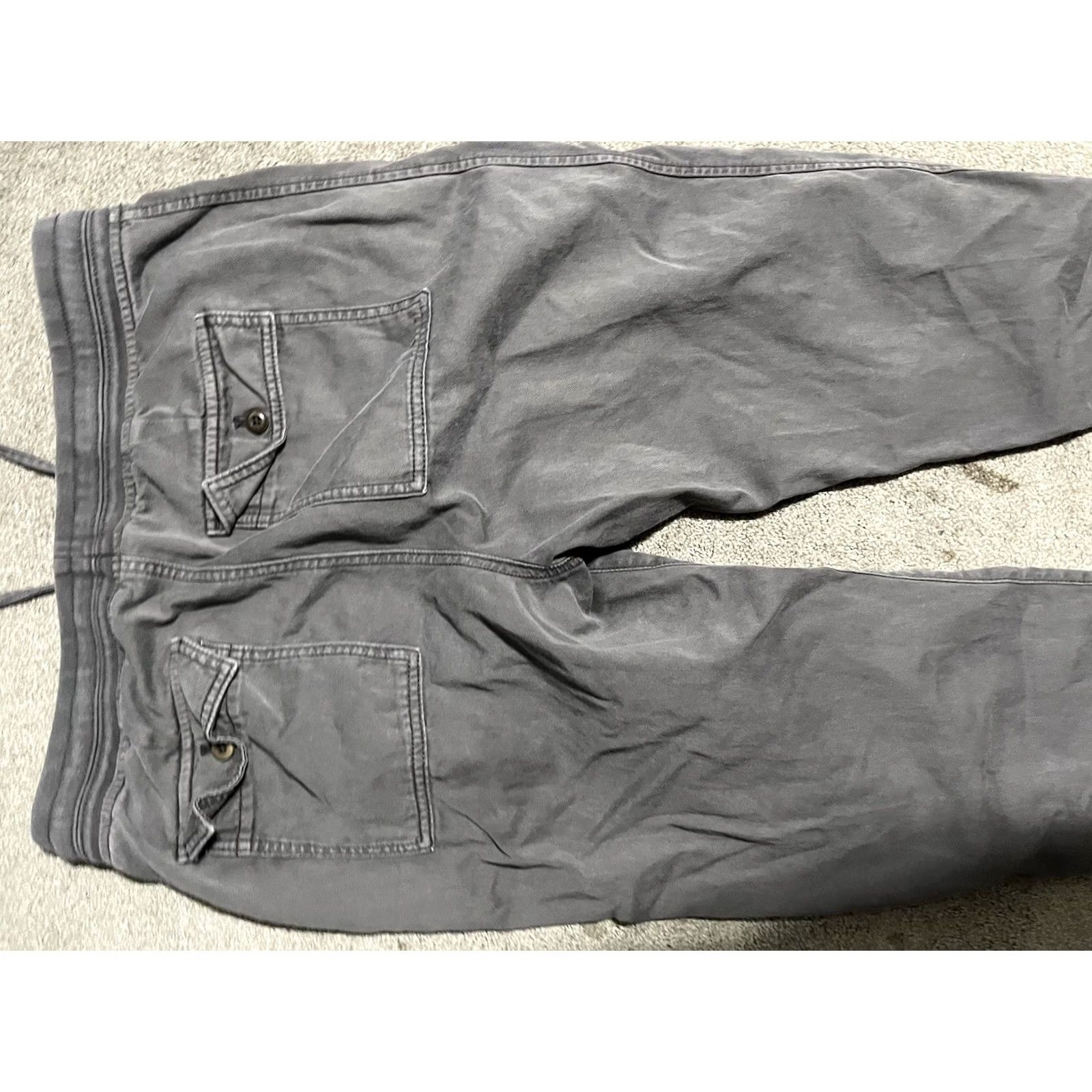 Gap GAP Pants M Gray Jogger Tapered Leg Stretch Pull On Cuffed Women's Size 32" / US 10 / IT 46 - 4 Thumbnail