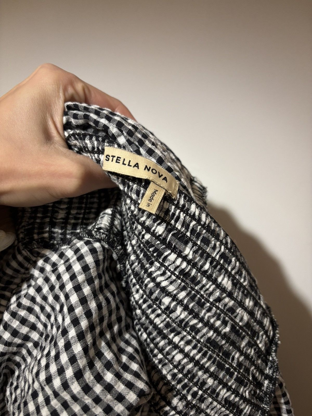 Japanese Brand × Vintage Stella Nova Patchwork Scandinavian Shirt Copenhagen Girl Size M / US 6-8 / IT 42-44 - 5 Thumbnail