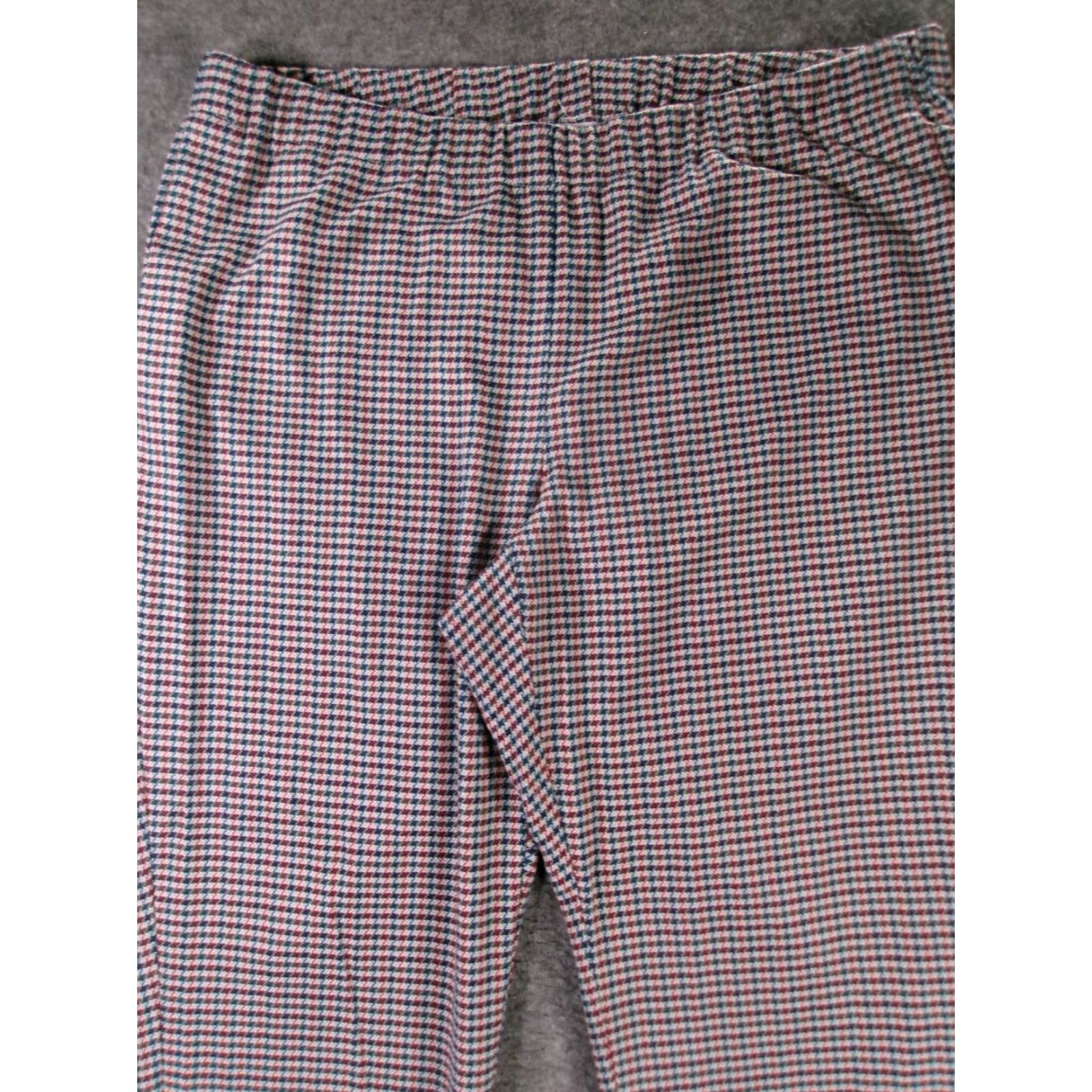 J. Jill J Jill Pants Womens 20 Plus Ankle Pull On Tapered Houndstooth Stretch Multi Color Size 42" / US 20 - 2 Thumbnail