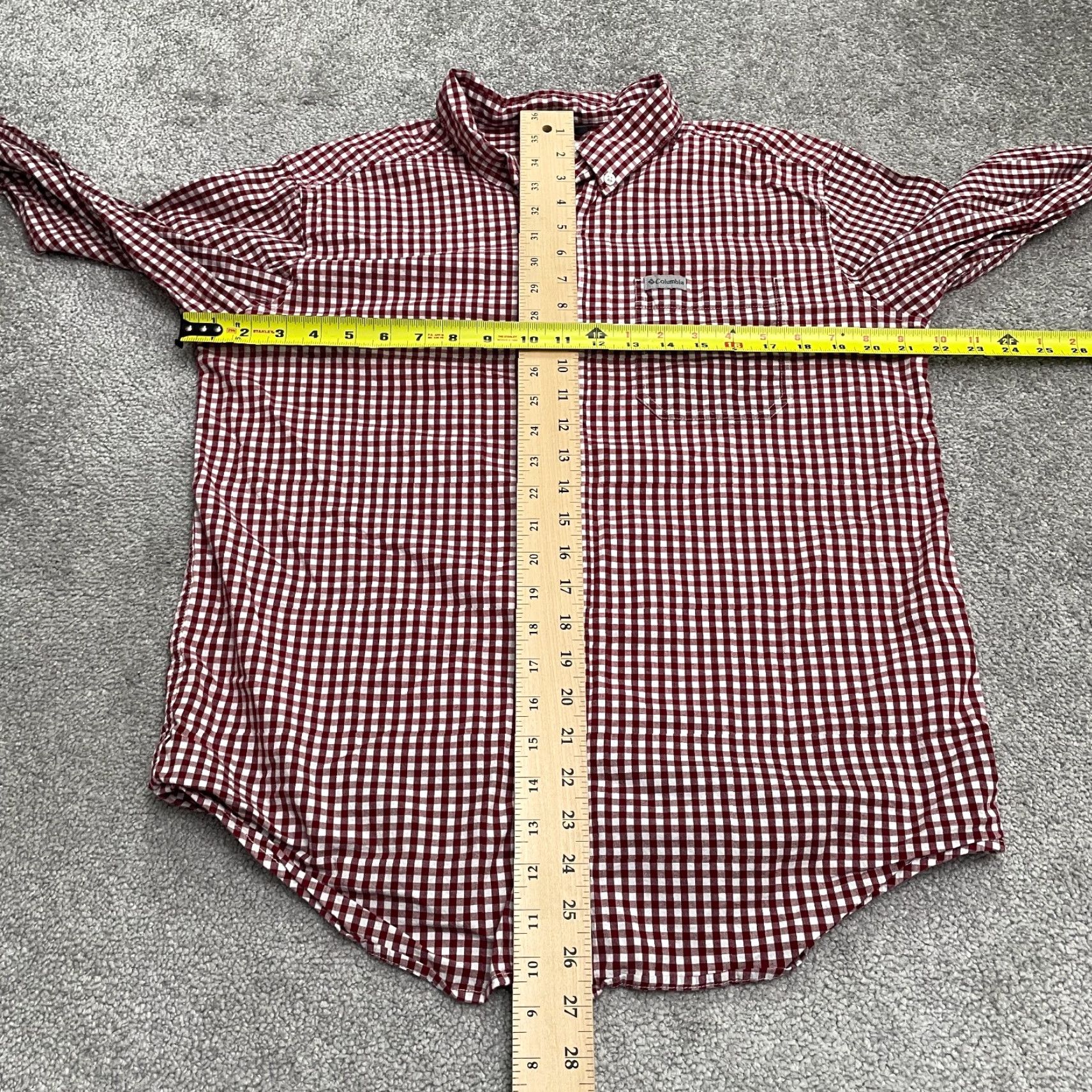 Vintage Columbia Shirt Mens Large Red White Check Long Sleeve Button Down Cotton Casual Size US L / EU 52-54 / 3 - 7 Thumbnail