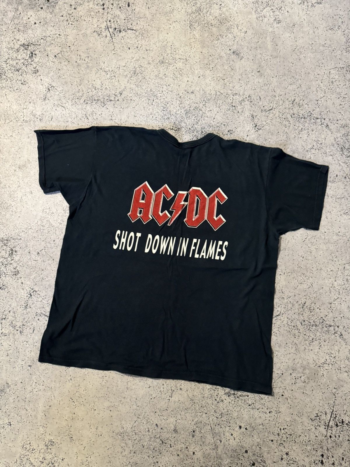 AC/DC AC/DC Vintage Flame Overprinted Tshirt Size XXL Size US XXL / EU 58 / 5 - 5 Thumbnail