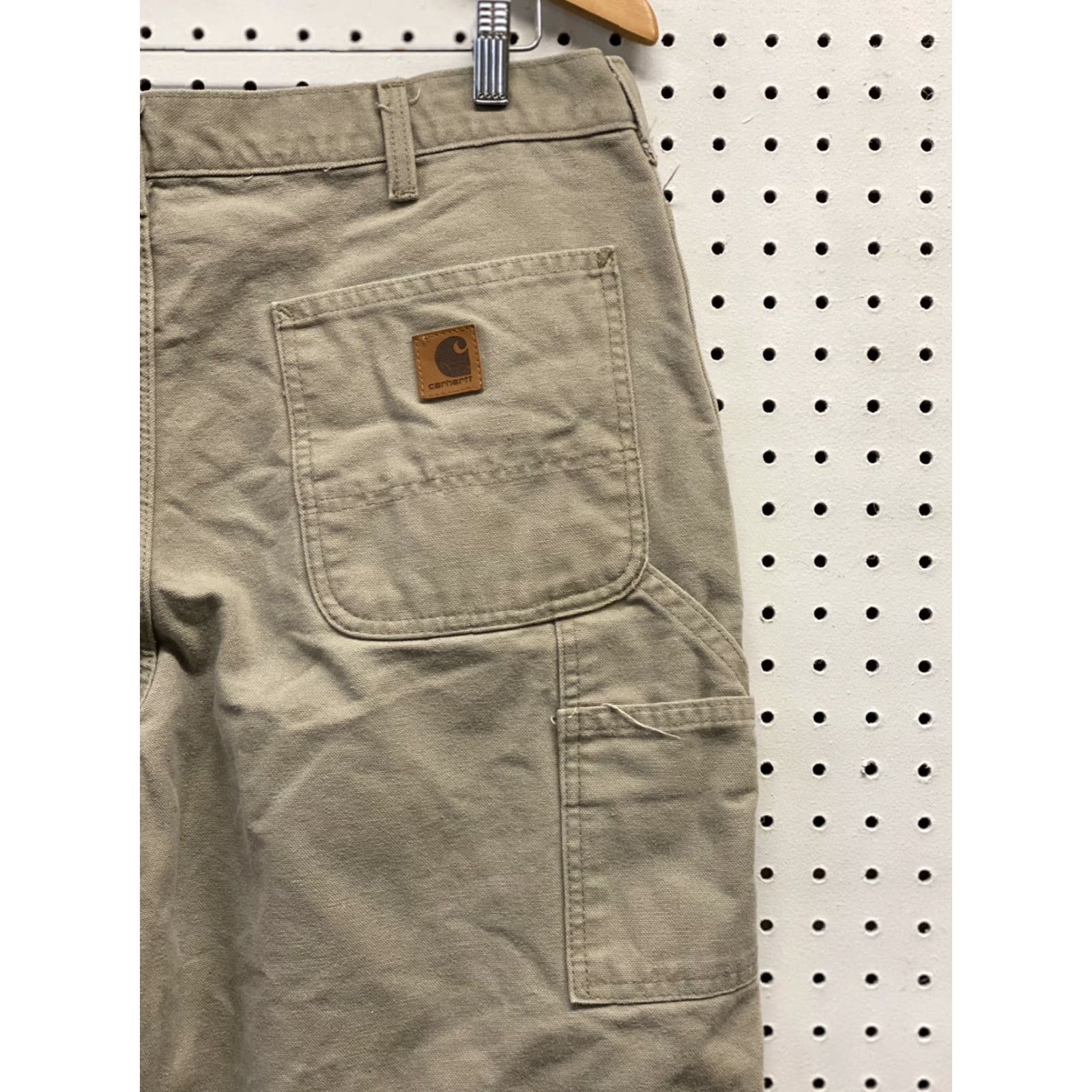 Carhartt Carhartt Pants Carpenter B11DES 38 x 30 Tan Gray Beige Canvas Regular Straight Logo Pockets Workwear Mens Size US 38 / EU 54 - 4 Thumbnail