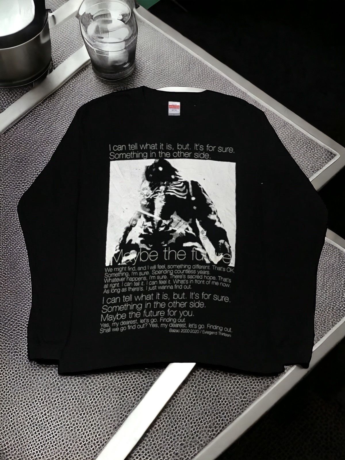 image of 20471120 x Humor Y2K Balzac Motivation Skeleton Make A Future Quotes Genetic in Black (Size Medium)