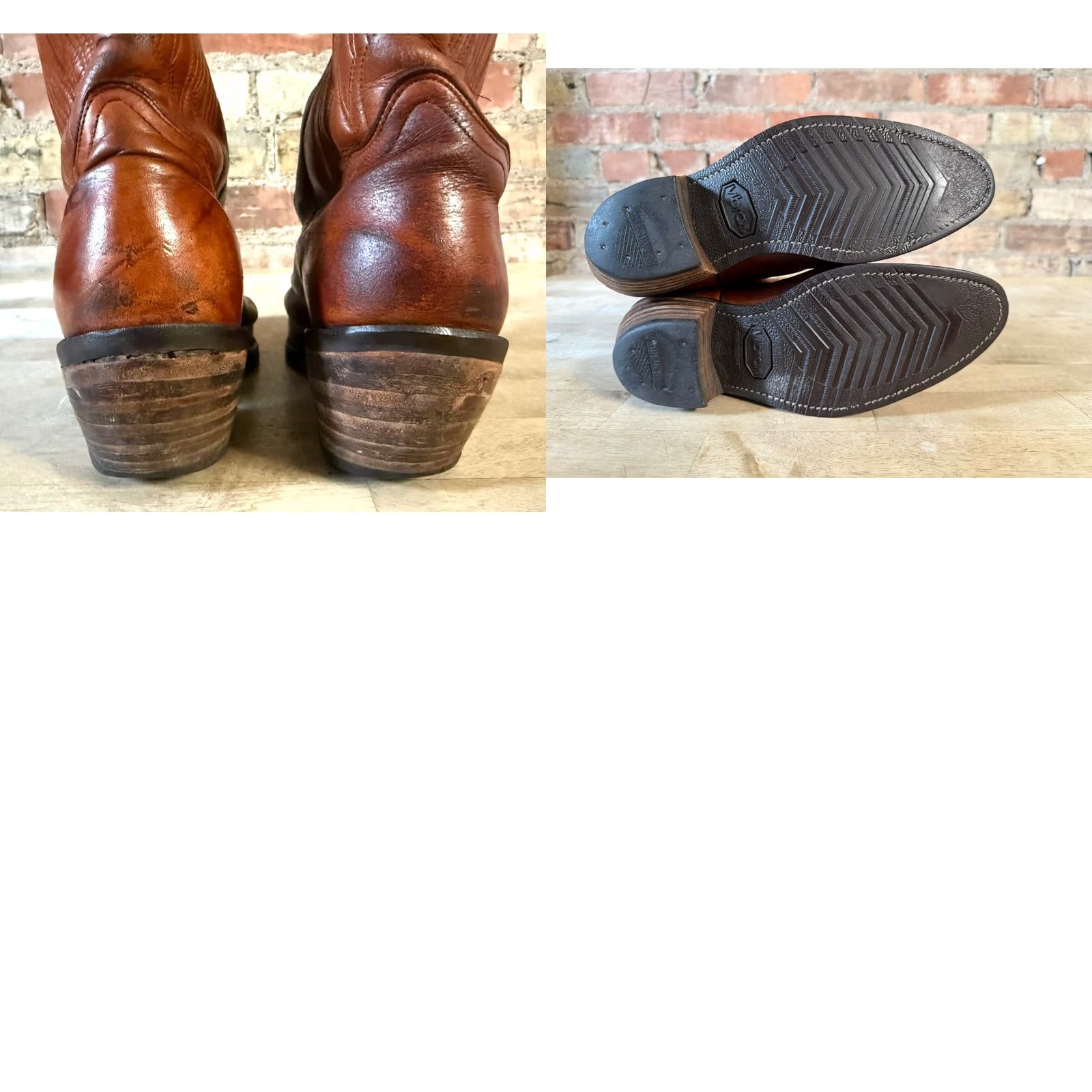 Frye VINTAGE Frye Boots Embroidered Brown Leather Cowboy Boots - Size 9D Women Western Embroidered Frye Block Heel Cowboy Women Brown Size 9D US Shoe Size US 9 / IT 39 - 8 Thumbnail