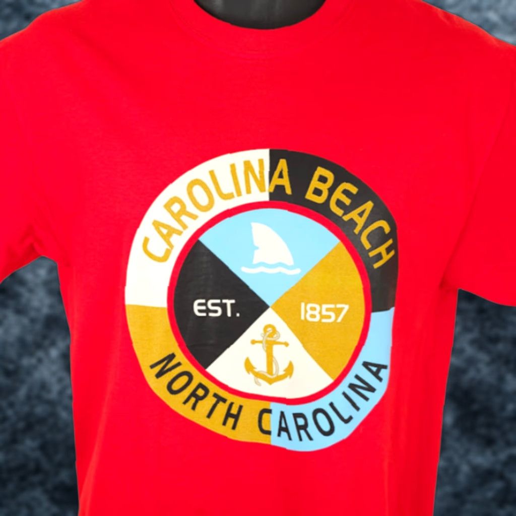 Fruit Of The Loom Carolina Beach T Shirt Mens Size Medium Red North Carolina Travel Destination Fruit of the Loom Clothing Shirt Mens Short Sleeve Crew Neck Cotton Size US M / EU 48-50 / 2 - 1 Thumbnail
