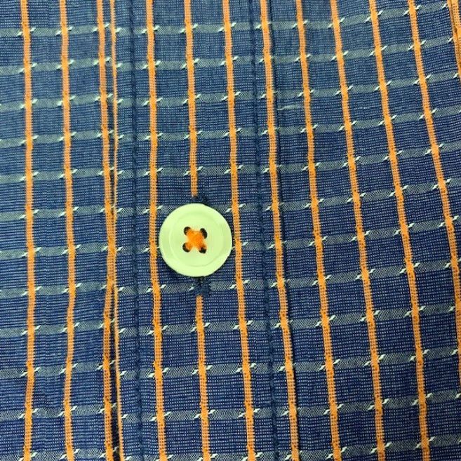 Tommy Bahama Tommy Bahama Checked Button Up Casual Shirt Mens Size L Blue Orange Size US L / EU 52-54 / 3 - 5 Thumbnail