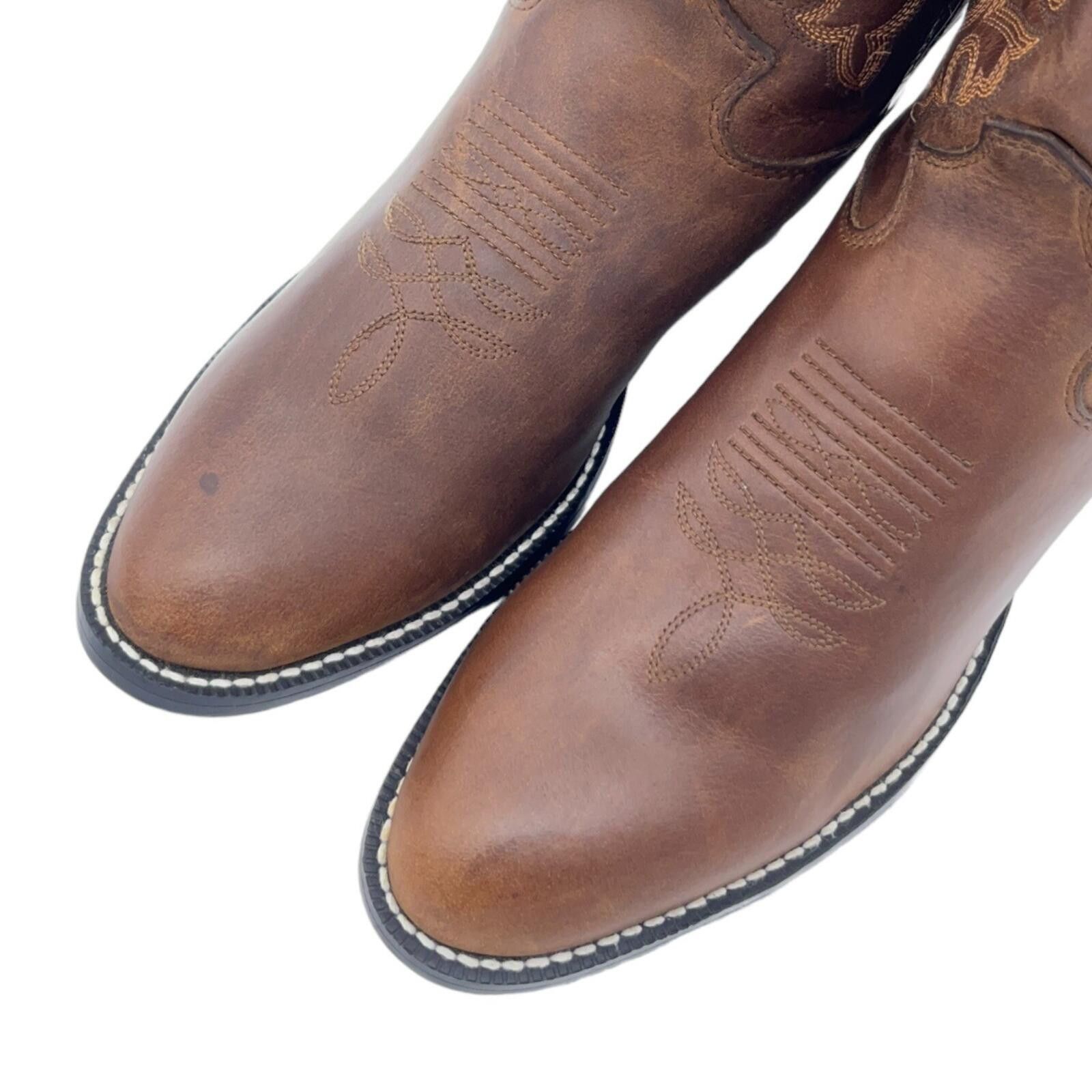 Justin Justin Cowboy Western Leather Boots Brown Youth 4 D 2253 Size US 5 / EU 37 - 6 Thumbnail