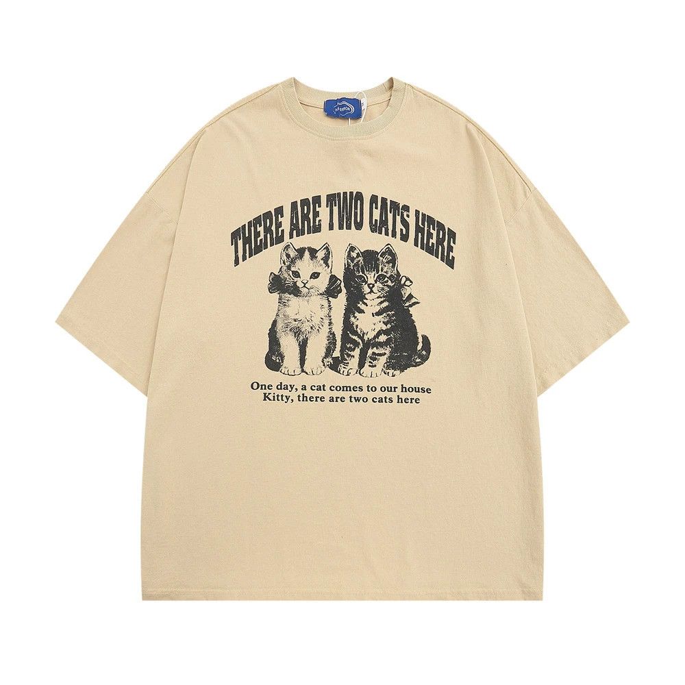 Vintage American casual animal pattern kitten print T-shirt Size US M / EU 48-50 / 2 - 1 Thumbnail