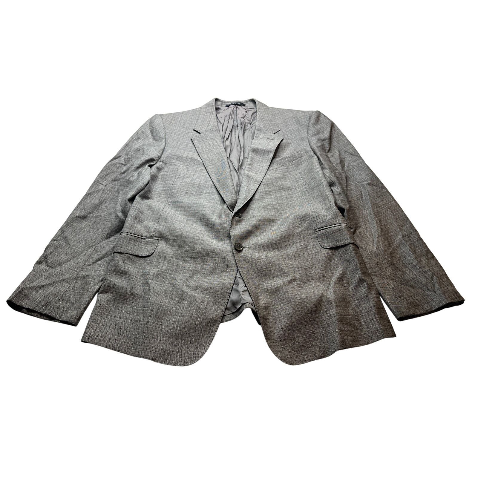 11-54 ARMANI COLLEZIONI Men's Blazer 100% Wool Grey Size 48R