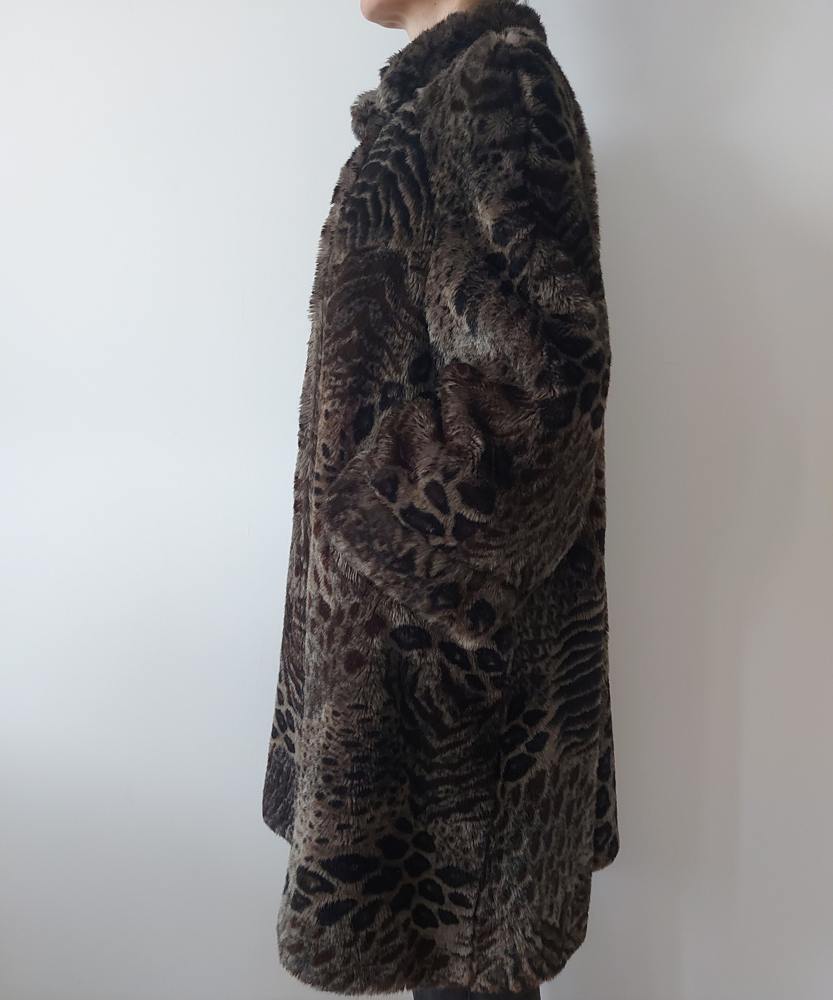 Other Couture Helene Brown Women's Faux Fur Coat, Size M Size M / US 6-8 / IT 42-44 - 3 Thumbnail