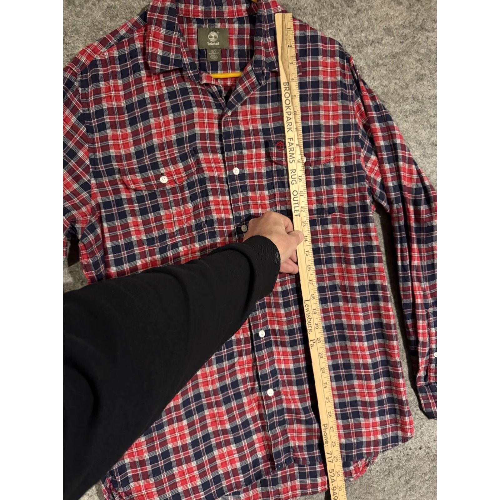 Timberland Timberland Button Up Shirt Mens S Plaid Grunge Streetwear 2010s Red Cotton Flannel Long Sleeve Button-Down Casual Casual Mens Red Plaid Shirt Size US S / EU 44-46 / 1 - 3 Thumbnail