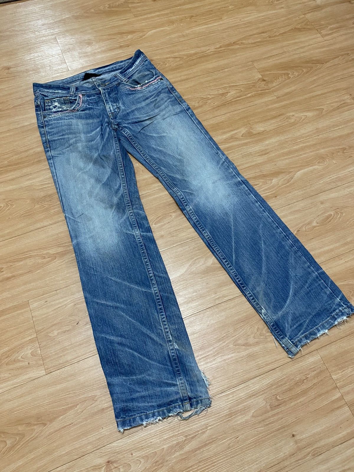 Seditionaries Japanase brand a.v.h jeans distressed denim faded Size US 32 / EU 48 - 4 Thumbnail