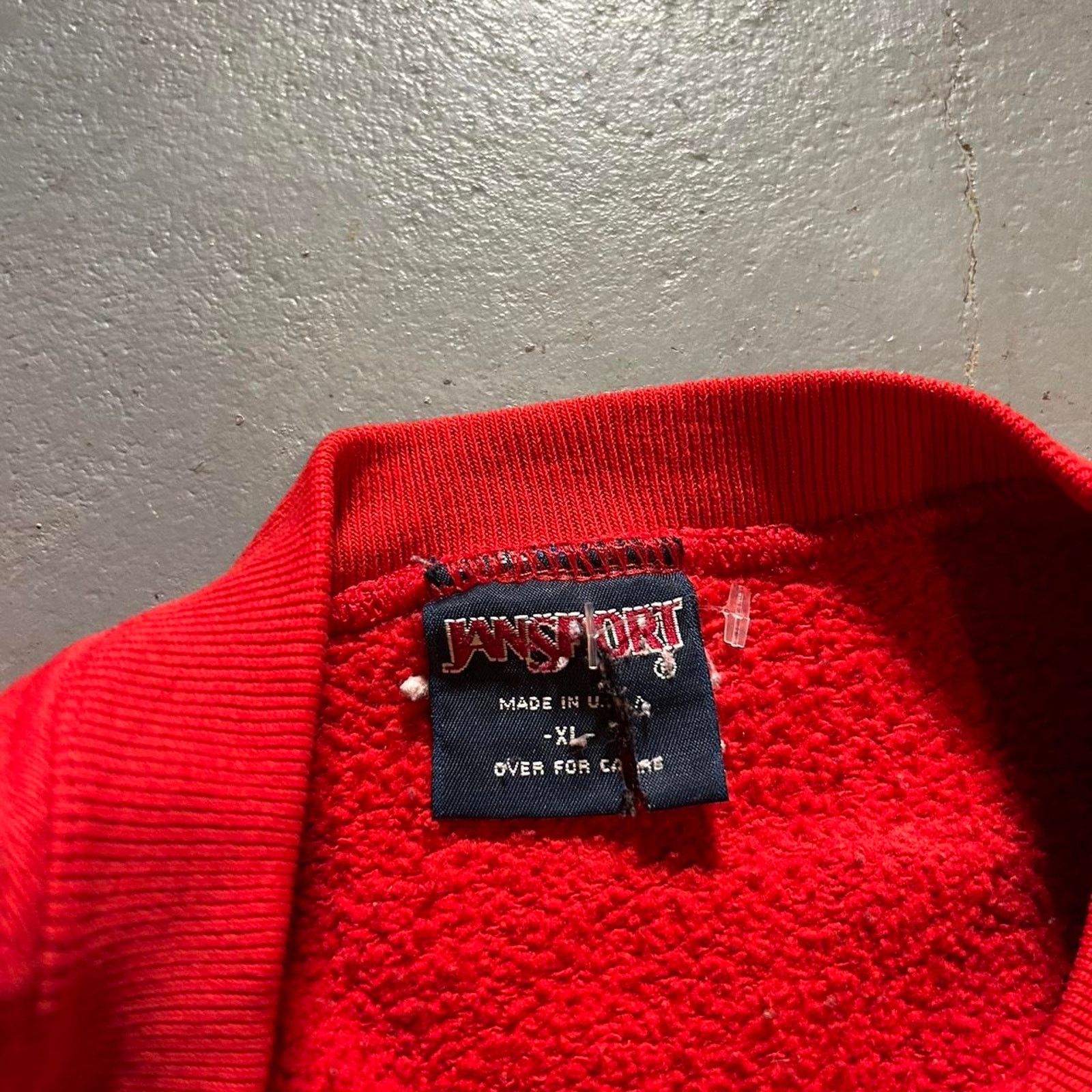 Jansport 90s jansport red crecneck sweater Size US XL / EU 56 / 4 - 4 Thumbnail