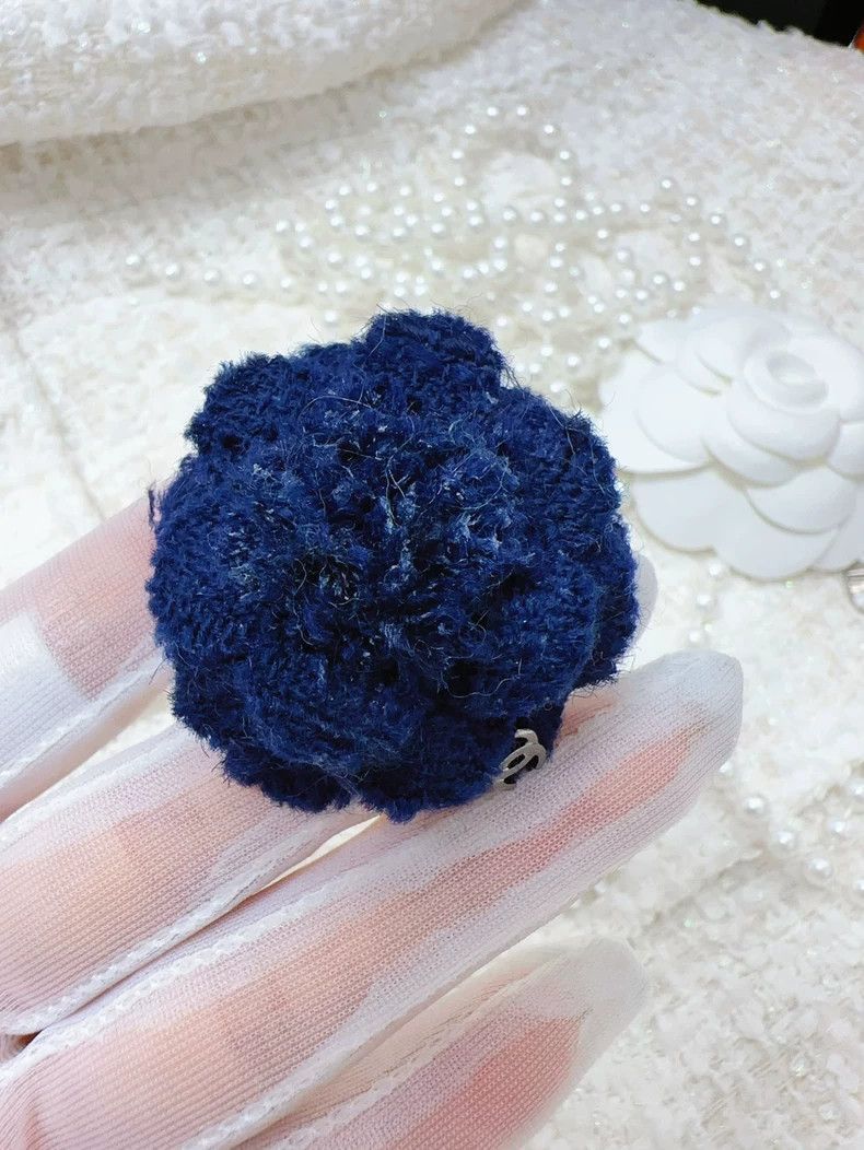 Chanel Chanel 15A Mini Blue Camellia Brooch Size ONE SIZE - 4 Thumbnail