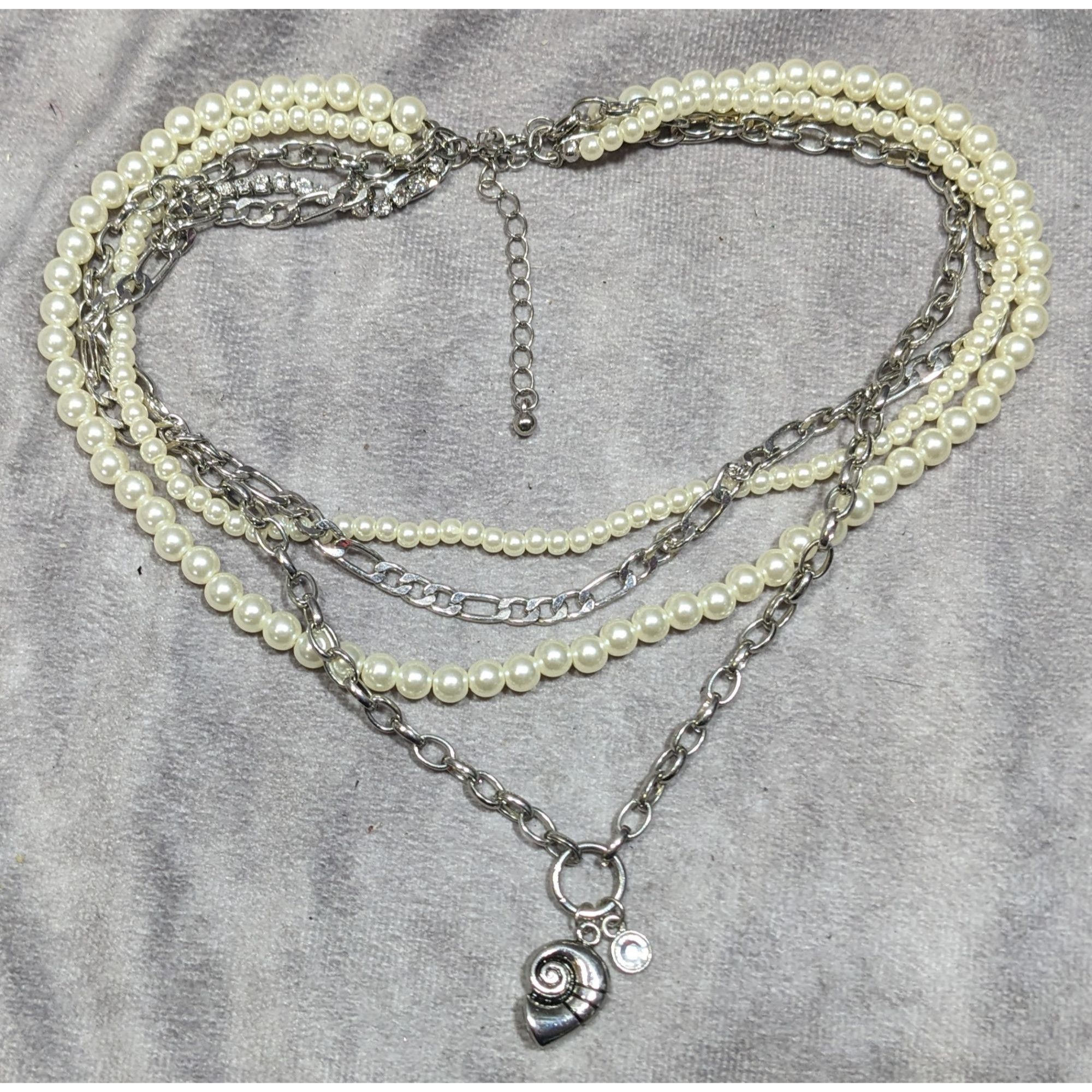 Other Mermaidcore Glam Faux Pearl And Chain Layered Pendant Neckla Size ONE SIZE - 6 Thumbnail