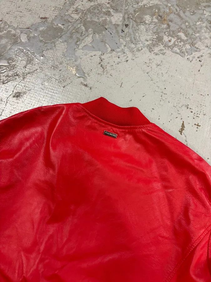 Dirk Bikkembergs 2010s Dirk Bikkembergs Red Leather Bomber Jacket Size US S / EU 44-46 / 1 - 6 Thumbnail