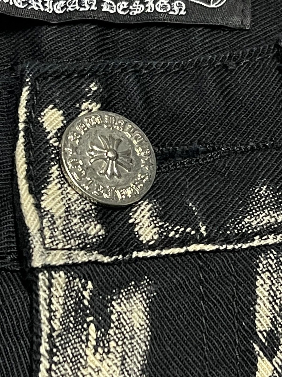 Designer × Jean Jeans American wolf Graphic Design Rare Size US 29 - 9 Thumbnail