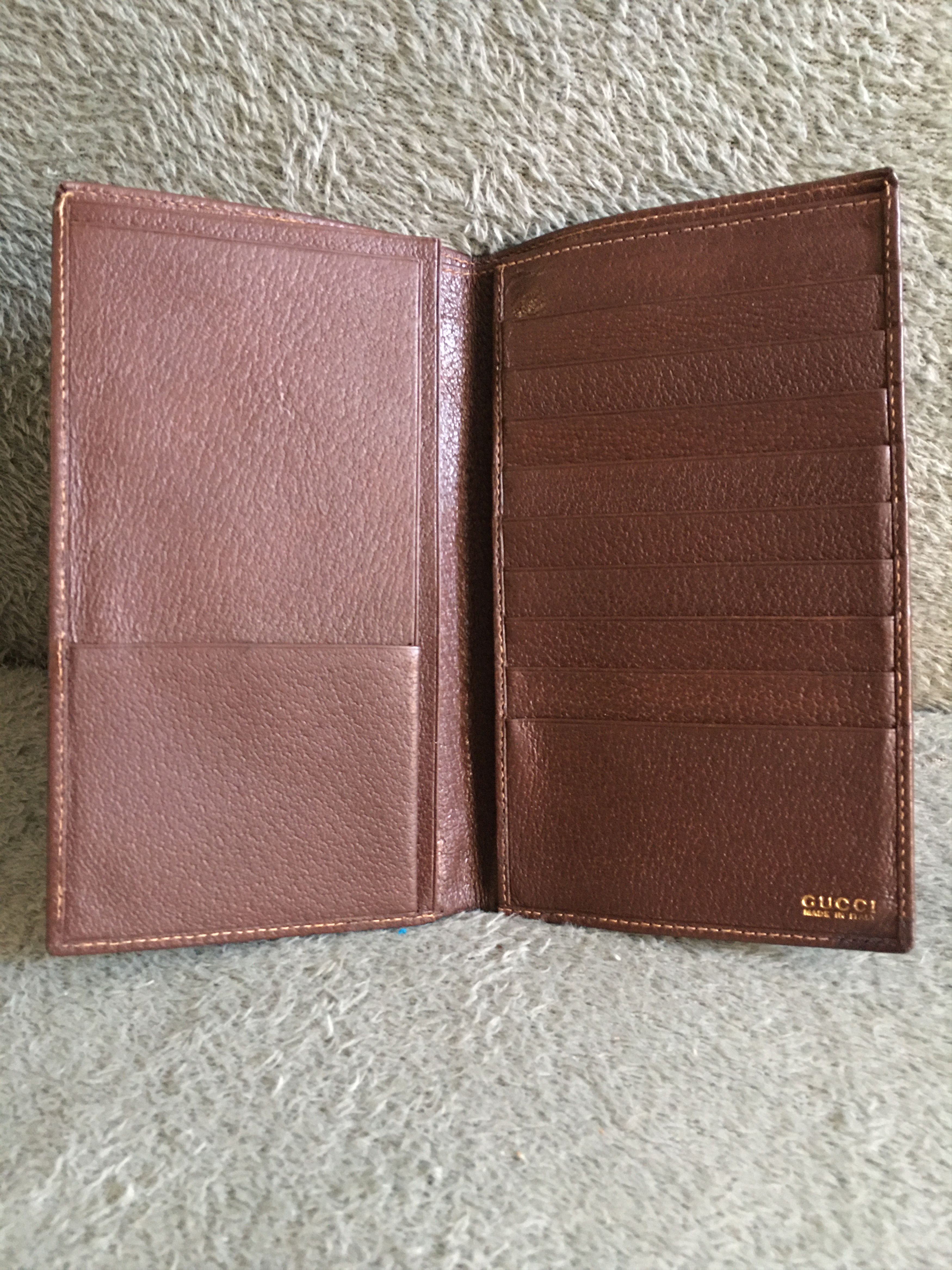 Gucci × Vintage GUCCI Vintage Mens Leather Long Wallet Brown Size ONE SIZE - 1 Thumbnail