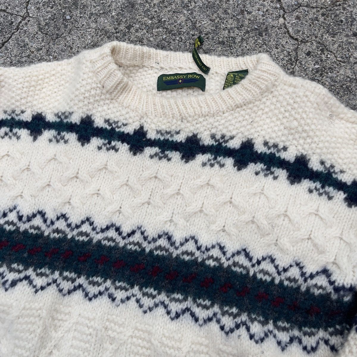 Vintage Vintage 90s EMBASSY ROW Chunky Wool Sweater Size US M / EU 48-50 / 2 - 2 Thumbnail