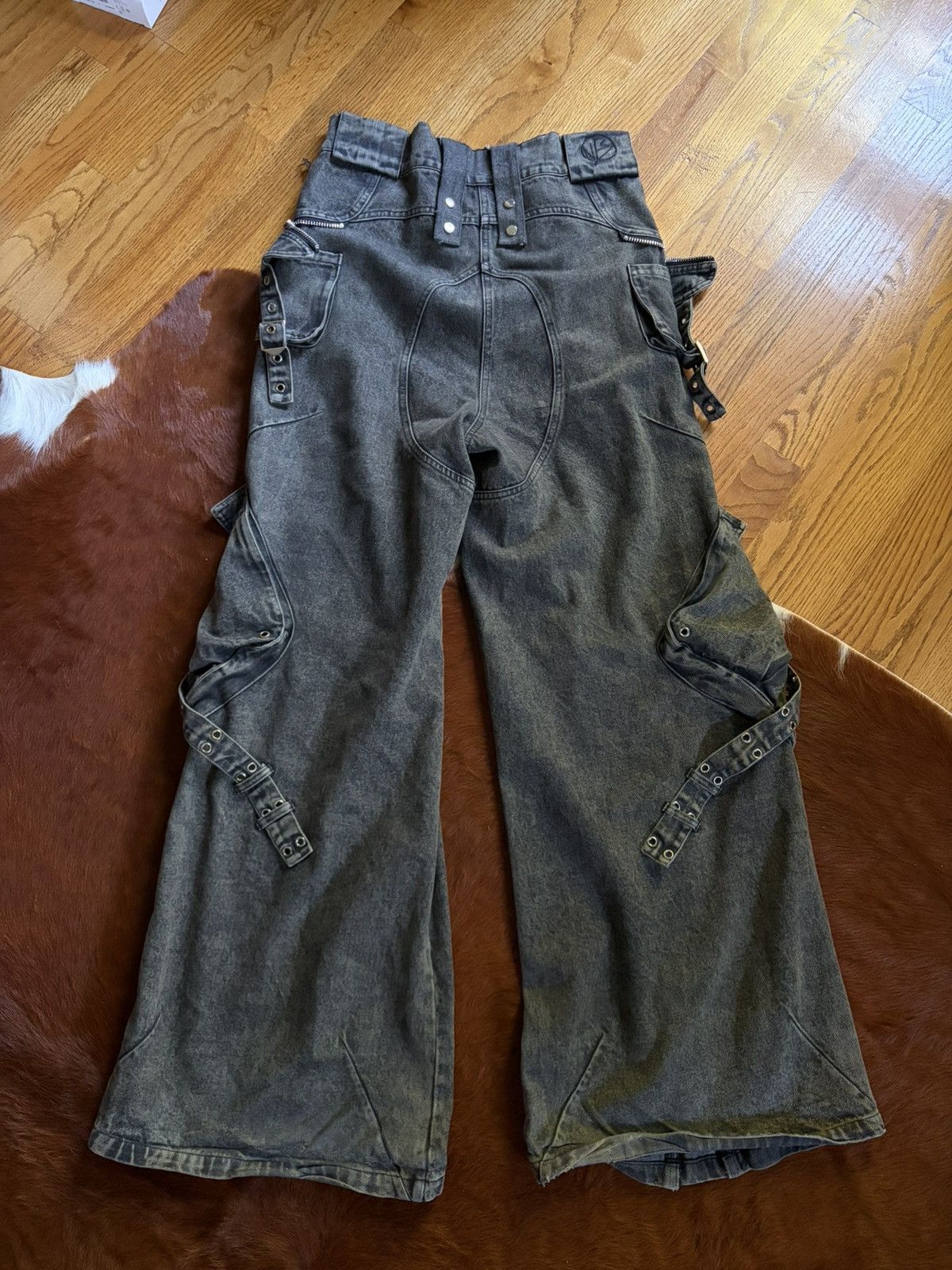 No Faith Studios No Faith Studios GREEN BLACK CARGO Size US 29 - 2 Thumbnail