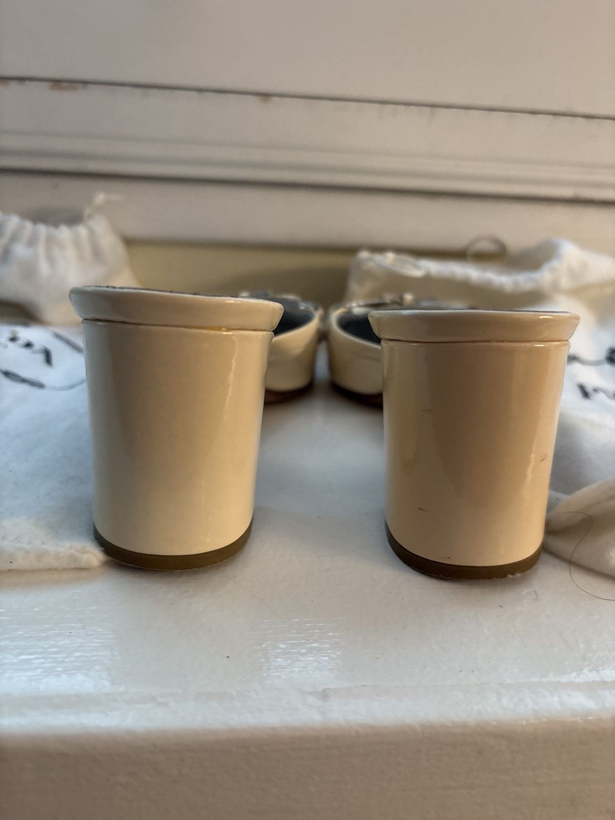 Prada Prada Mules Creme With Silver Buckle Size US 7.5 / IT 37.5 - 4 Thumbnail