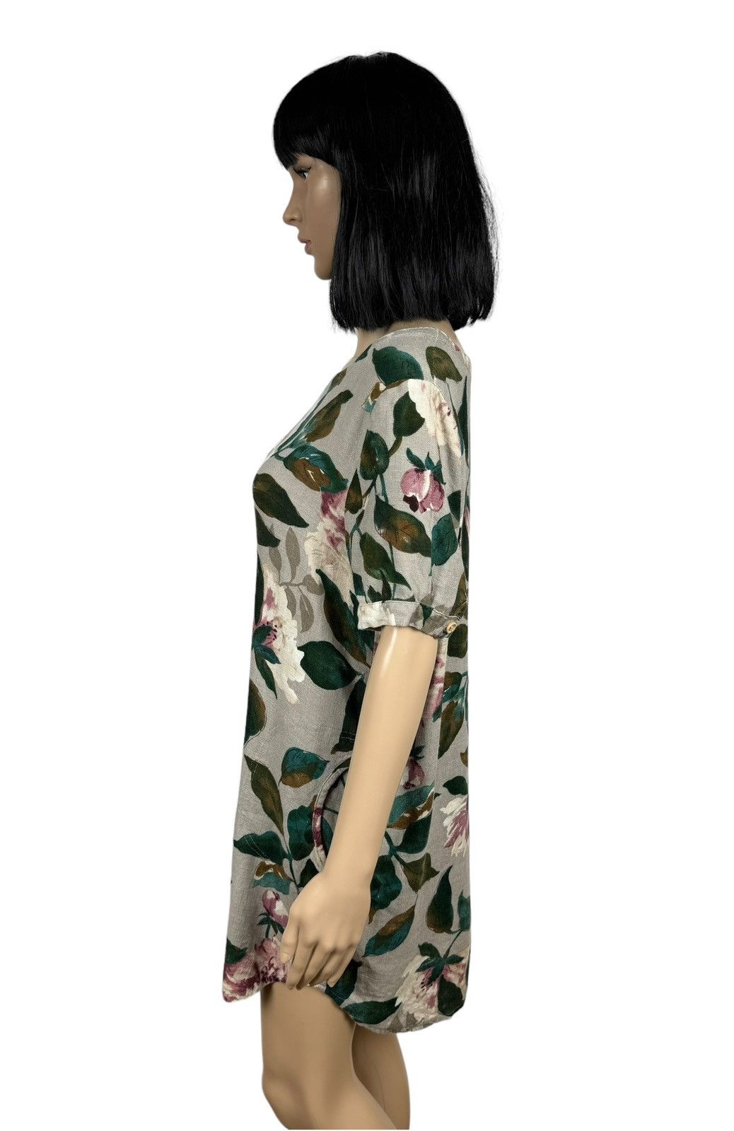 Designer Puo Dou Dou Mini Shift Dress Floral Printed Cotton size S Size S / US 4 / IT 40 - 8 Thumbnail