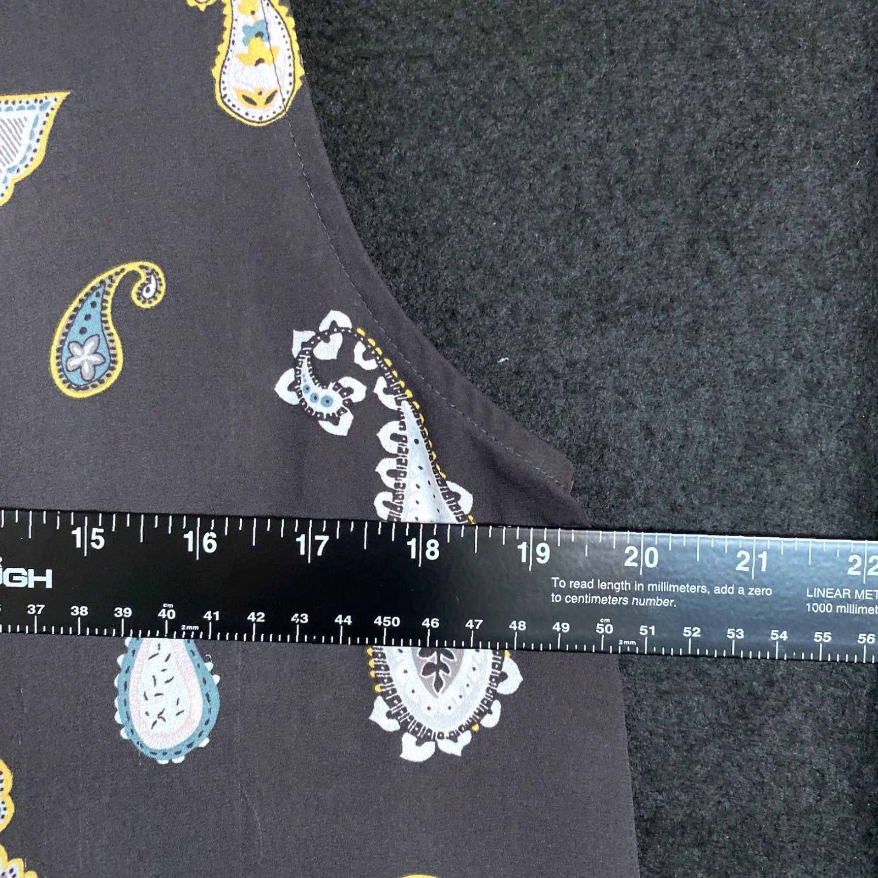 Loft VINTAGE LOFT Outlet Womens Blouse Black Multi Paisley Crew Neck Tank Bow Back Medium Size M / US 6-8 / IT 42-44 - 6 Thumbnail