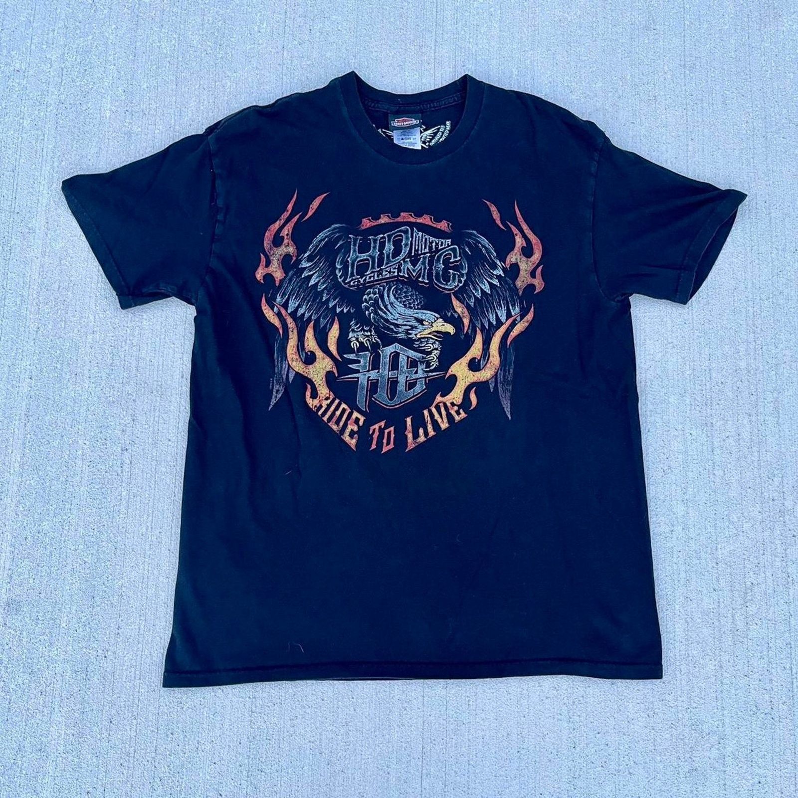 Harley Davidson Vintage harley davidson flame tshirt Size US XL / EU 56 / 4 - 2 Thumbnail