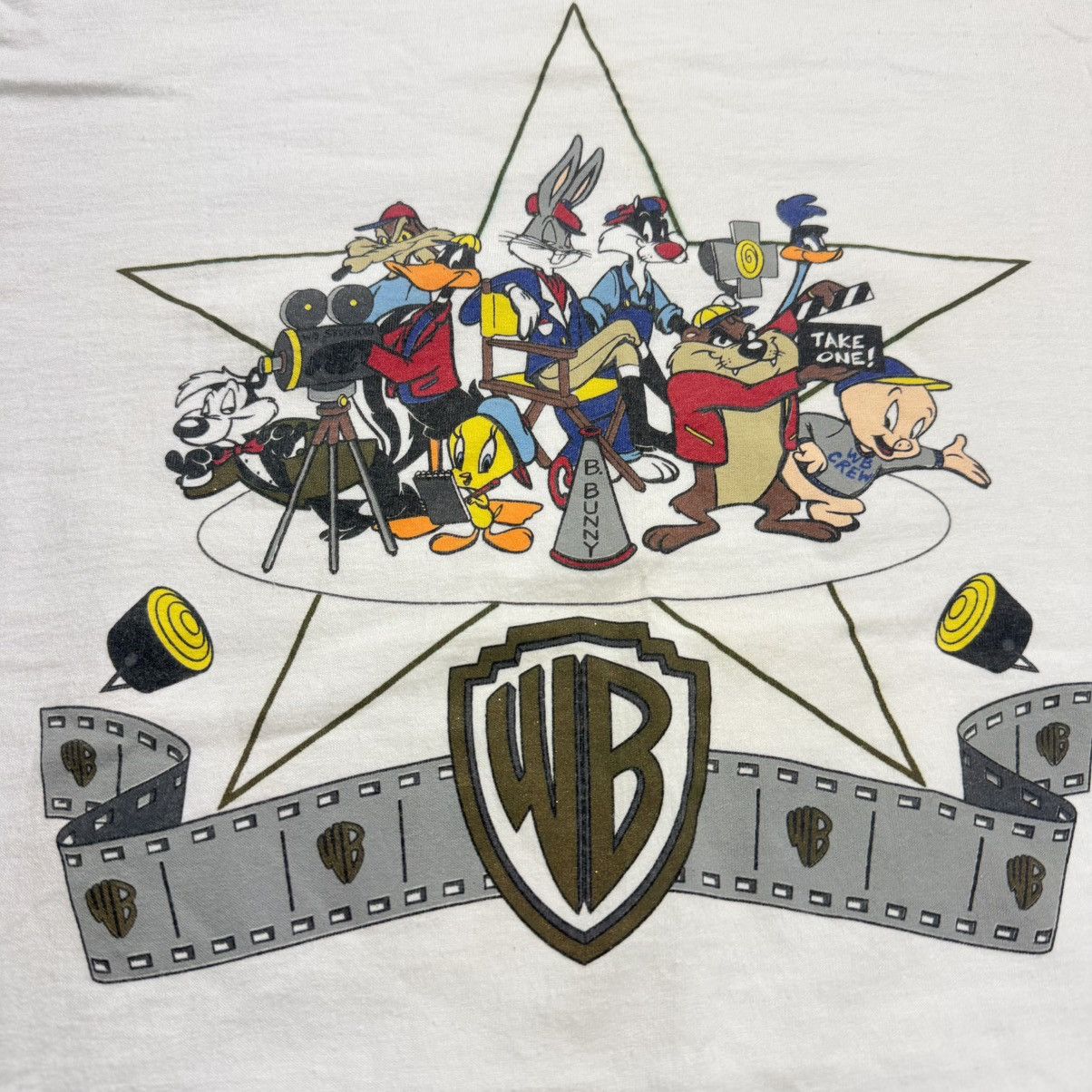 Vintage Vintage 1991 Looney Tunes Warner Bros. Logo Graphic T-Shirt Size US L / EU 52-54 / 3 - 3 Thumbnail