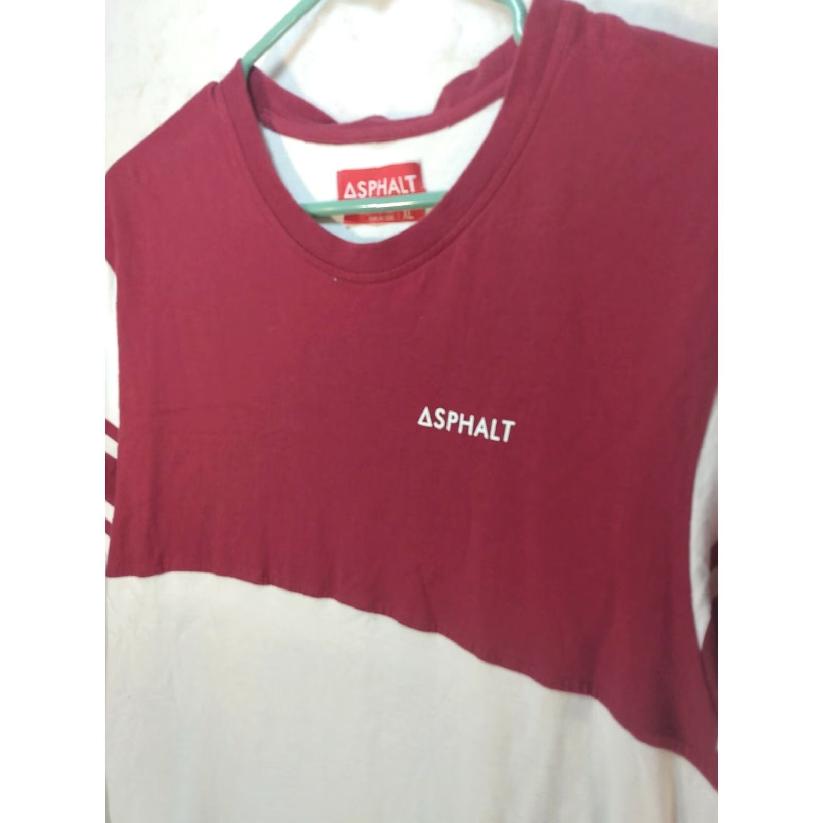 Vintage X L RED & WHITE ASPHALT SS TSHIRT 100% COTTON MEN XL Red White T-Shirt XL 100% Cotton Men Size US XL / EU 56 / 4 - 5 Thumbnail