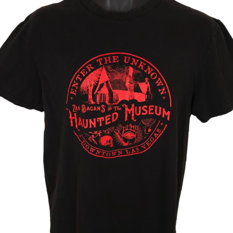 Vintage Zak Bagans Haunted Museum T Shirt Mens Medium Black Las Vegas Souvenir Made In USA Size US M / EU 48-50 / 2 - 2 Thumbnail