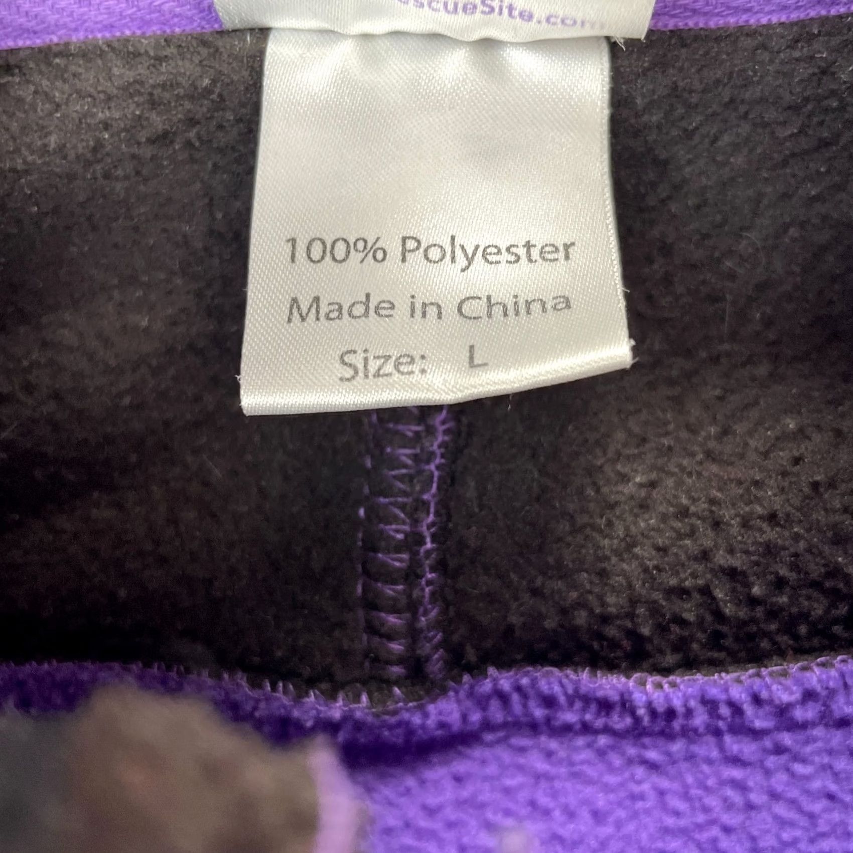 Vintage VINTAGE The Animal Rescue Site Jacket Womens L Purple Paw Trimmed Polar Fleece Coat Size L / US 10 / IT 46 - 3 Thumbnail
