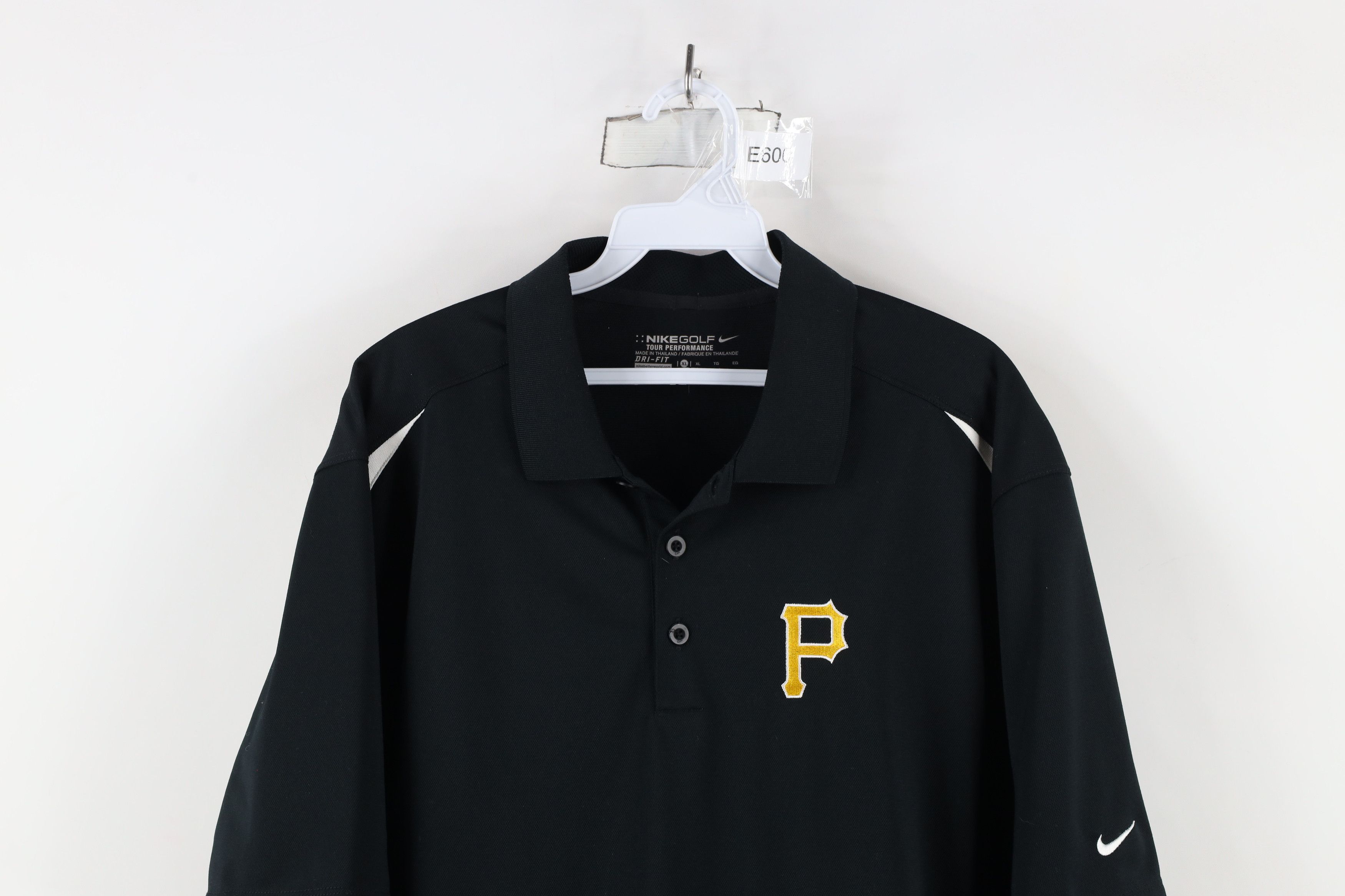 Nike × Vintage Nike Golf Performance Pittsburgh Baseball Polo Shirt Black Size US XL / EU 56 / 4 - 2 Thumbnail