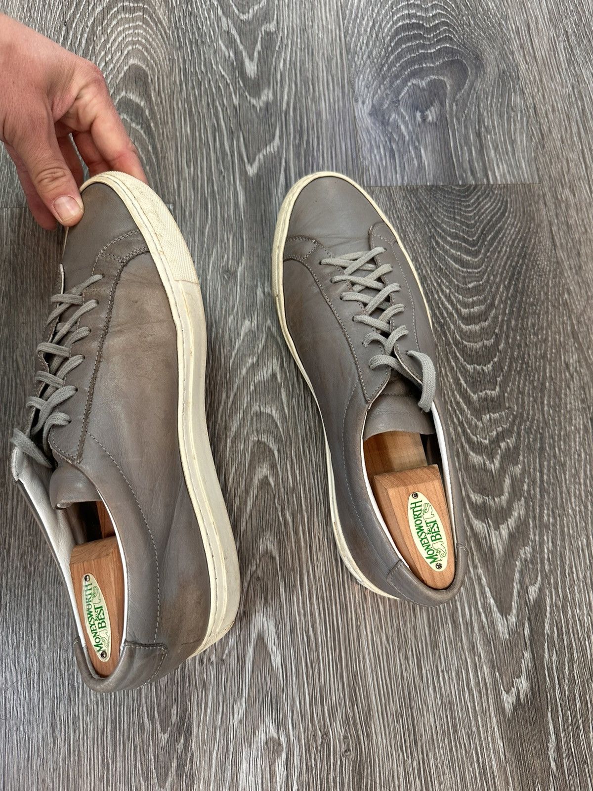 Common Projects Common Projects Leather Achilles Low Grey 42 Size US 9 / EU 42 - 5 Thumbnail