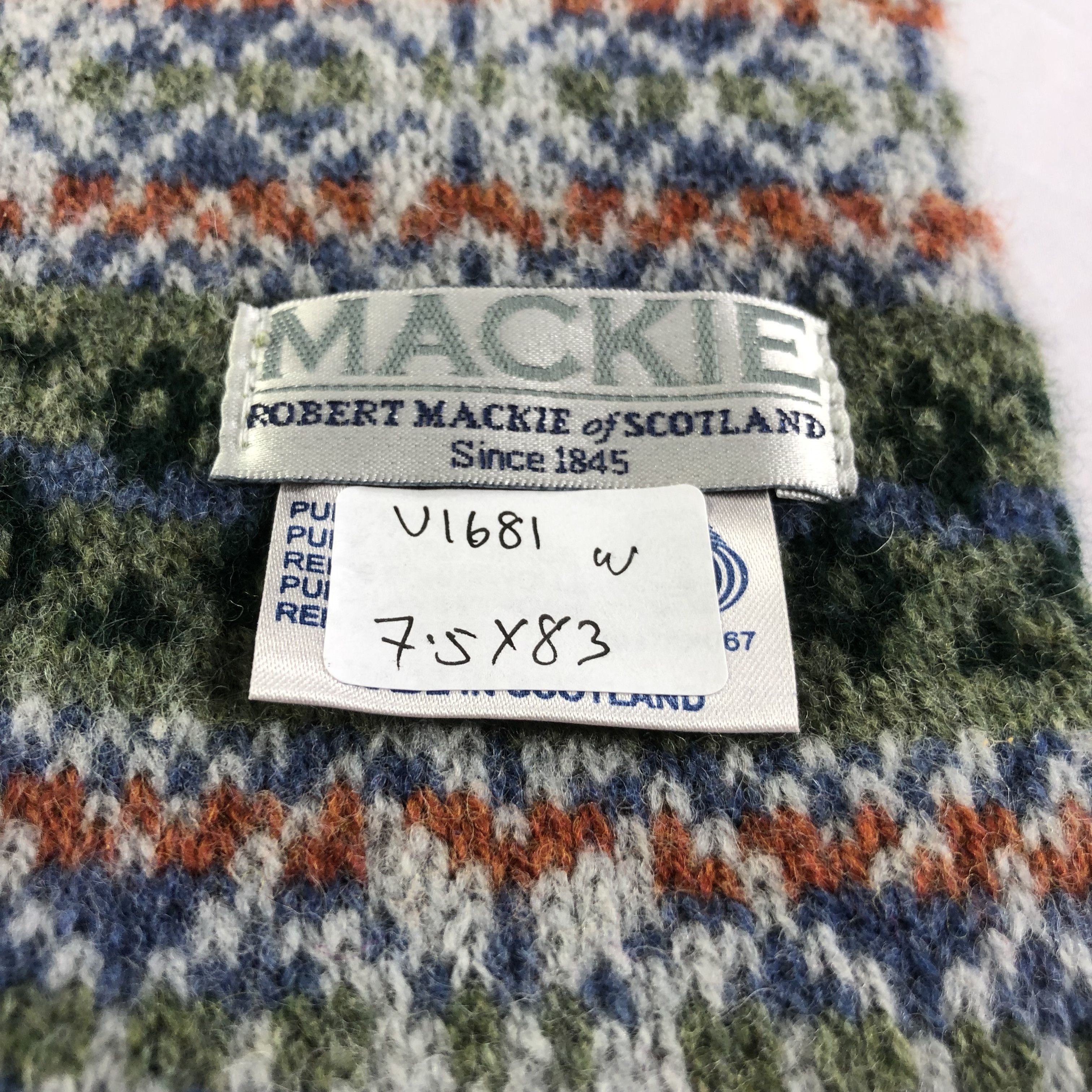 Vintage Mackie Native Design Wool Scarf Muffler V1681 Size ONE SIZE - 6 Thumbnail
