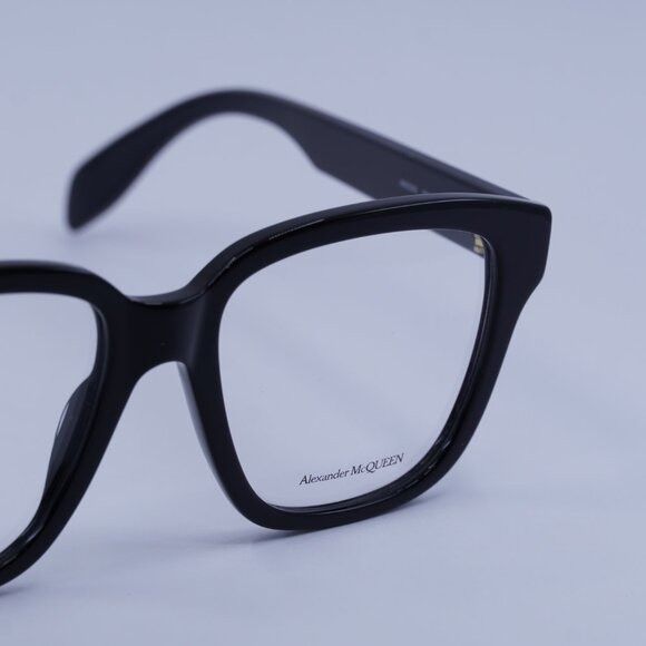 Alexander McQueen AM0333O 002 Eyeglasses Black 52mm Square