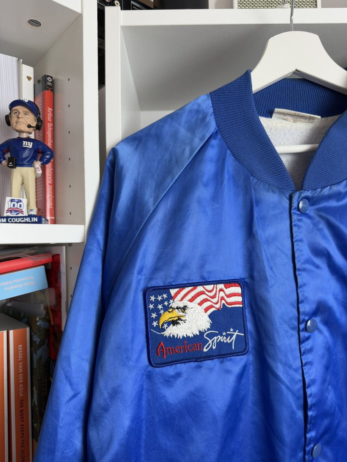 Auburn Sportswear × Vintage Vintage 90s Auburn sportswear satin american flag jacket XXL Size US XXL / EU 58 / 5 - 6 Thumbnail