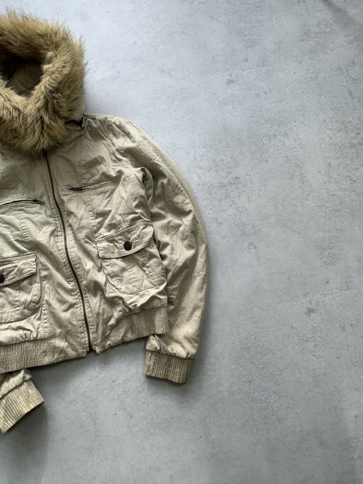 If Six Was Nine Vintage Fur Fuzzy Avant-Garde Women Y2K Bomber Jacket Size S / US 4 / IT 40 - 3 Thumbnail