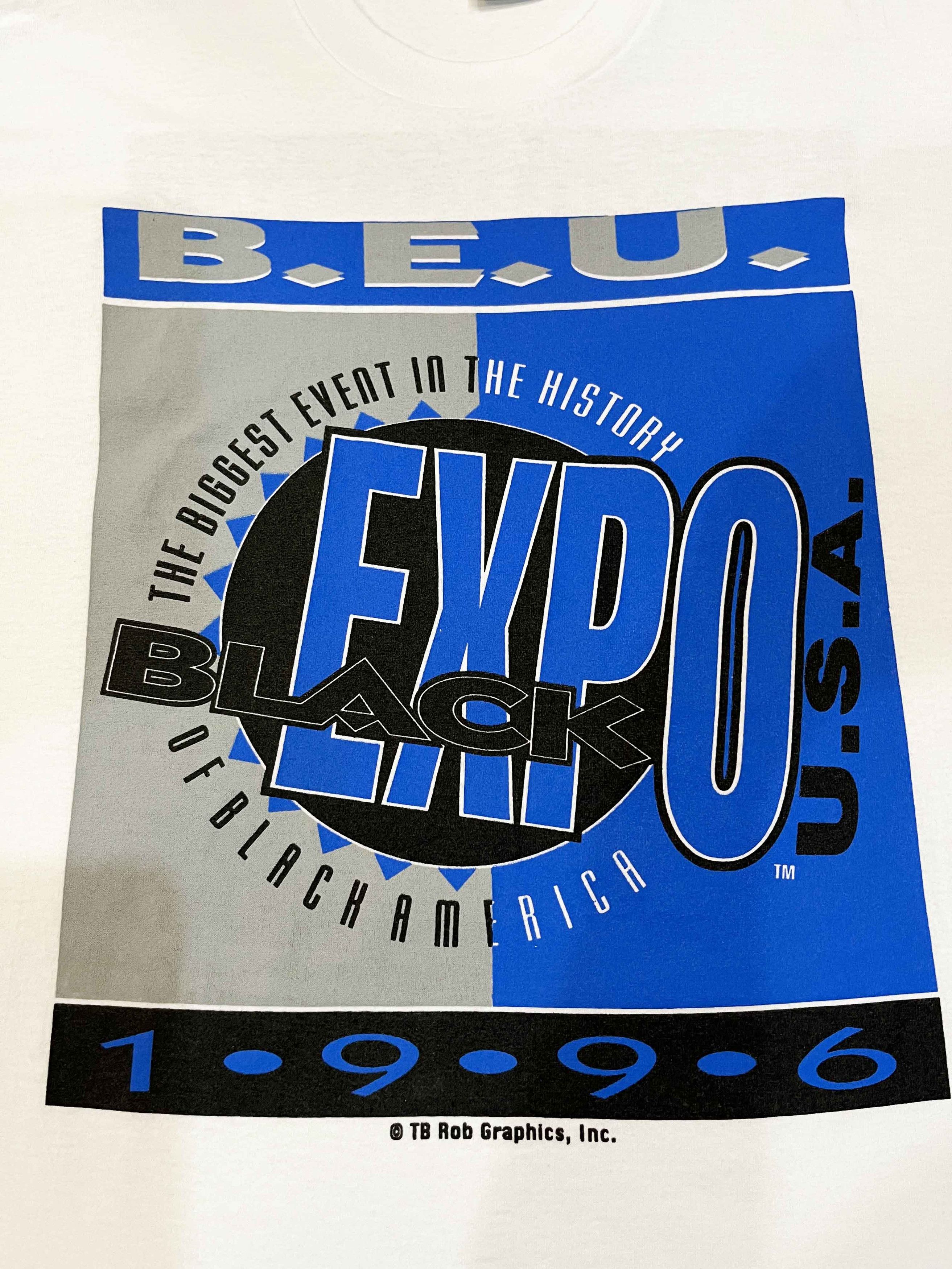Fruit Of The Loom × Vintage Vintage Fruit of the Loom 1996 Black Expo BEU T-Shirt Size US XL / EU 56 / 4 - 2 Thumbnail