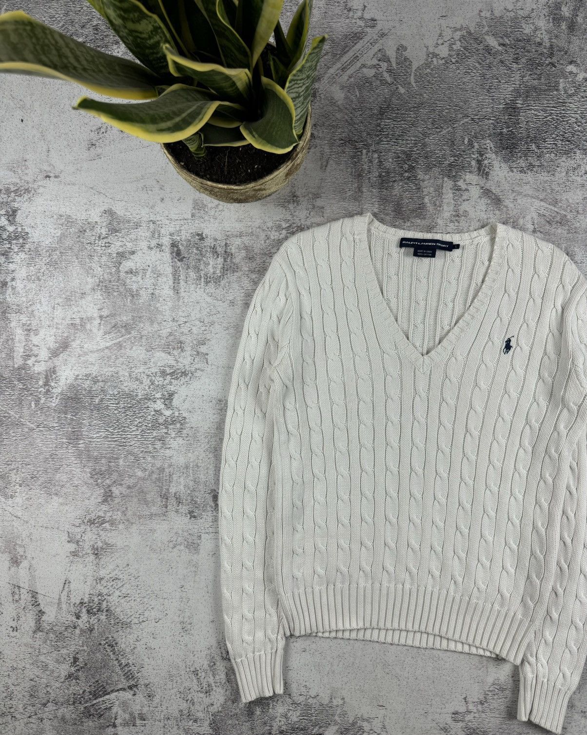 Ralph Lauren Sport Polo Ralph Lauren Sport Cable Knited Sweater Pullover V-Neck Size L / US 10 / IT 46 - 2 Thumbnail