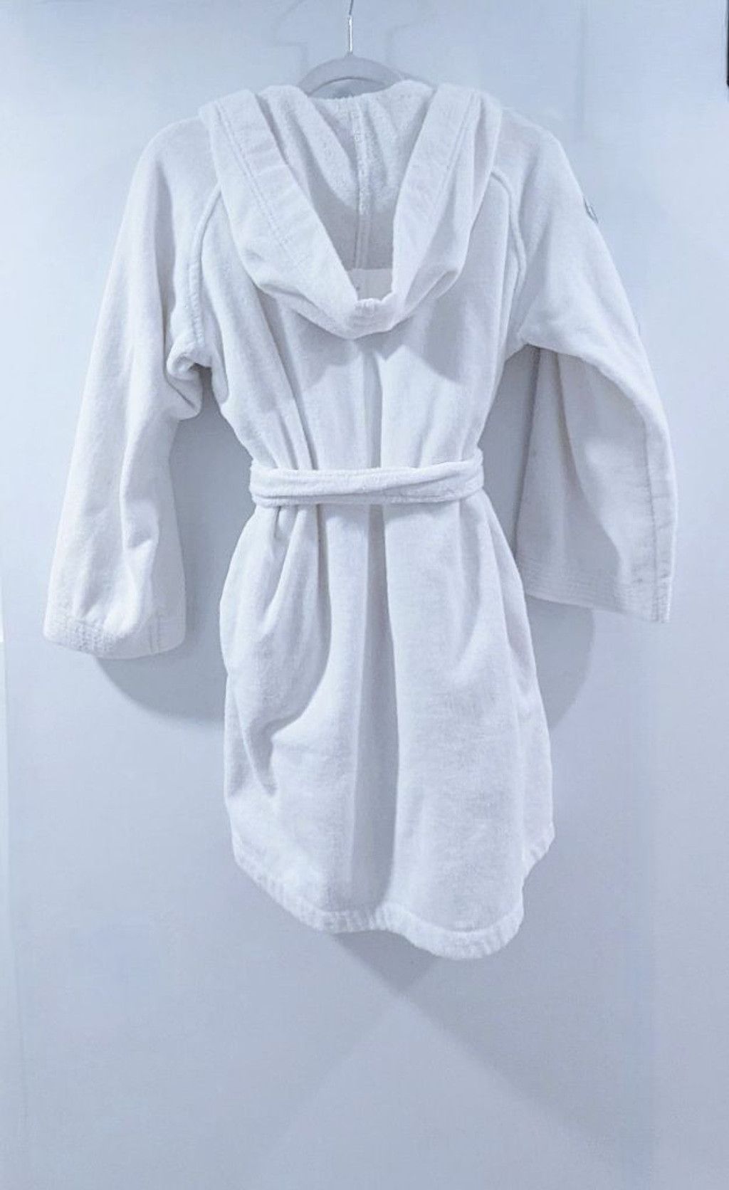 Lacoste Lacoste White Hooded Short Robe with Iconic Alligator Size ONE SIZE - 3 Thumbnail
