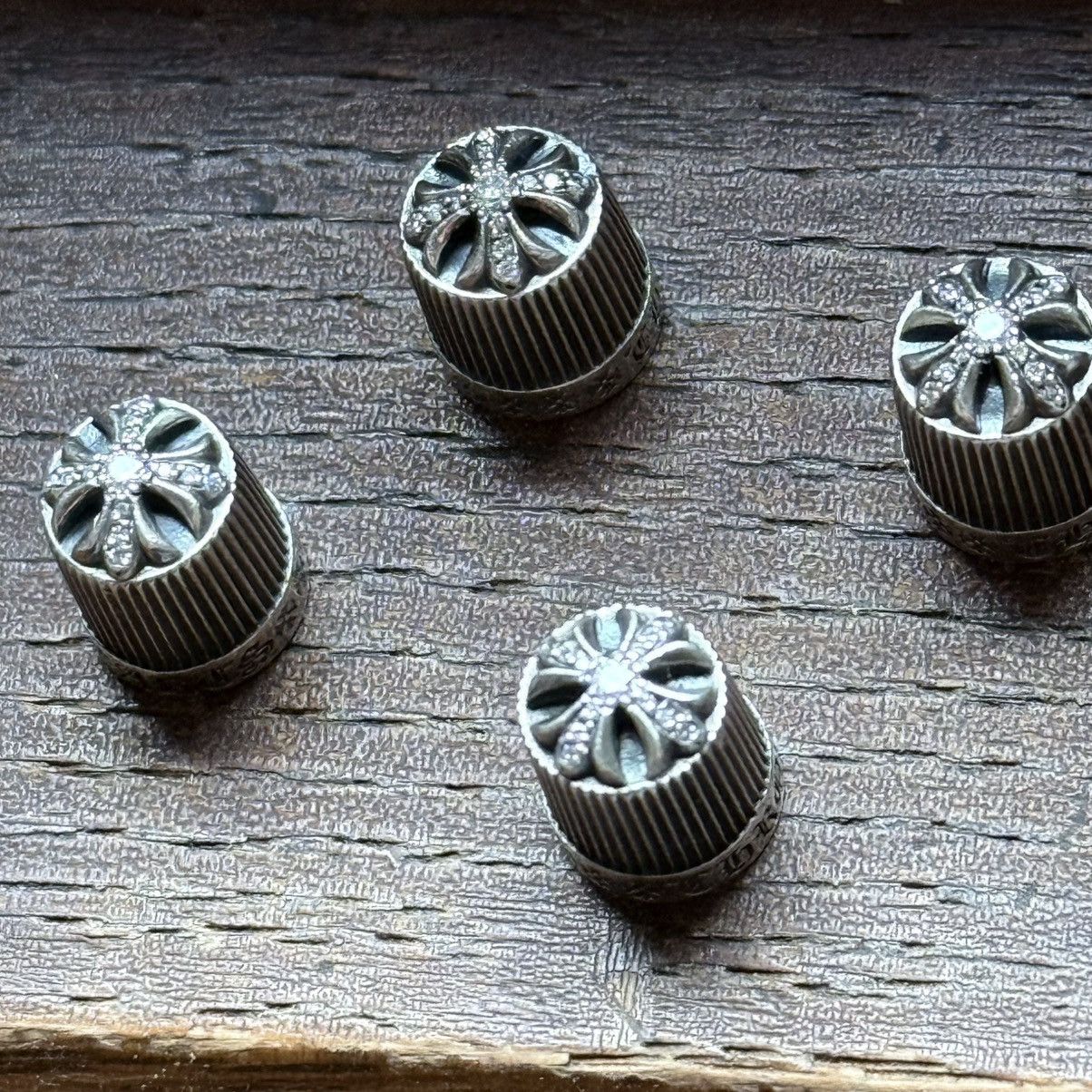 Chrome Hearts Chrome Hearts Factory Pave Tire Valve Caps Size ONE SIZE - 5 Thumbnail