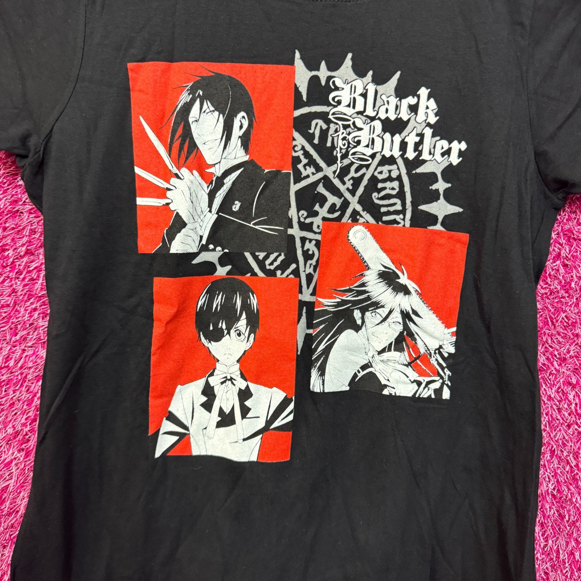 Anime Black Butler Ciel Sebastian & Grell Anime Women’s Tee M Size US M / EU 48-50 / 2 - 2 Thumbnail