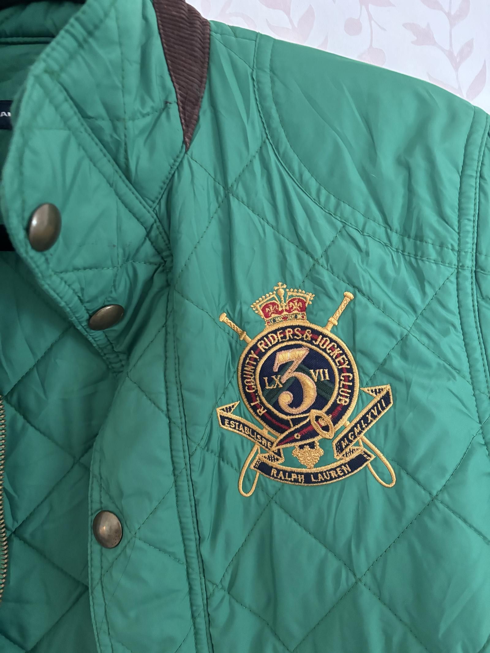 Polo Ralph Lauren Ralph Lauren Sport Quilted Green Jacket with Emblem Size S / US 4 / IT 40 - 2 Thumbnail