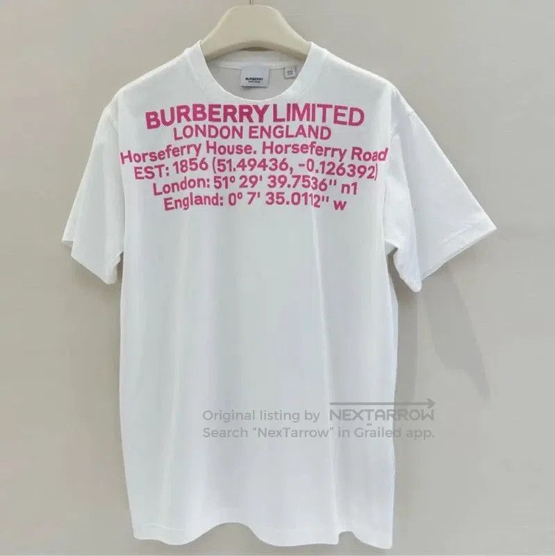 Burberry Burberry Women's White Printed Cotton T-shirt. Size XXS / US 00 / IT 34 - 1 Thumbnail