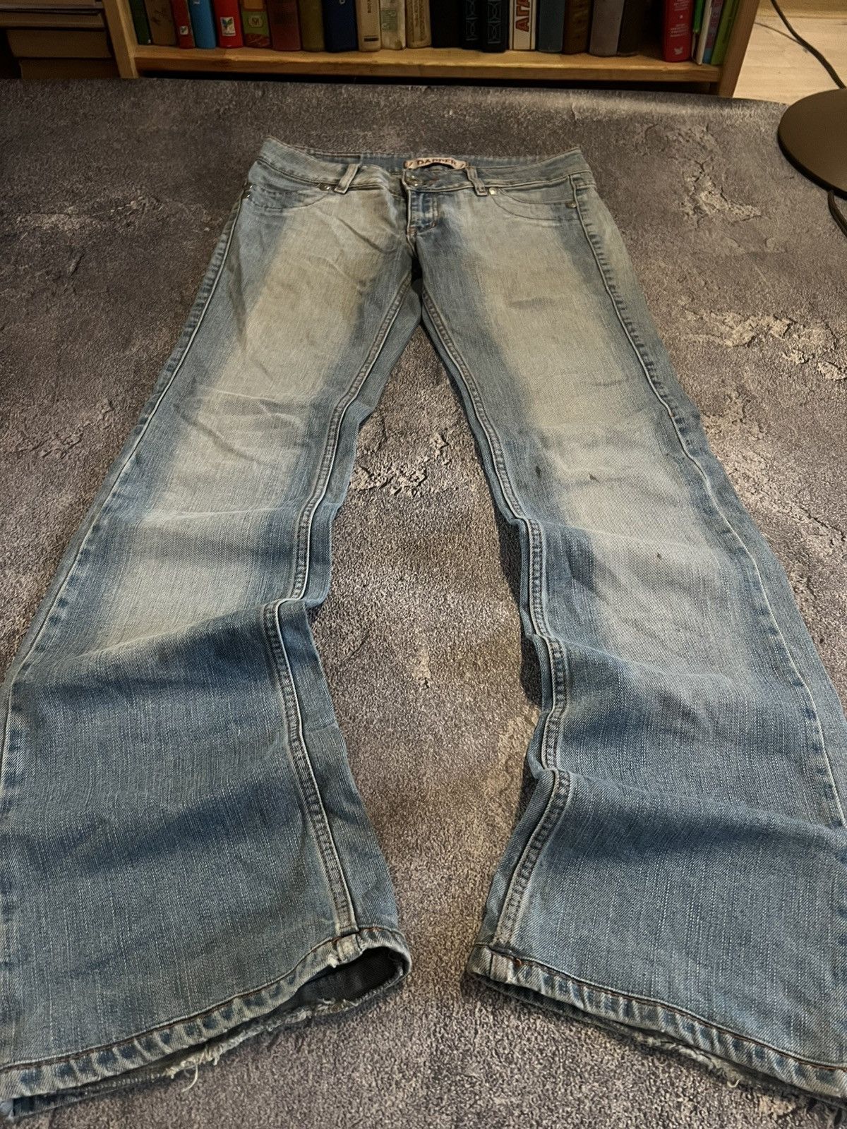 Japanese Brand Glamour Y2K Distressed Jeans / Number Nine Style Gothic Vibe Size US 31 - 3 Thumbnail