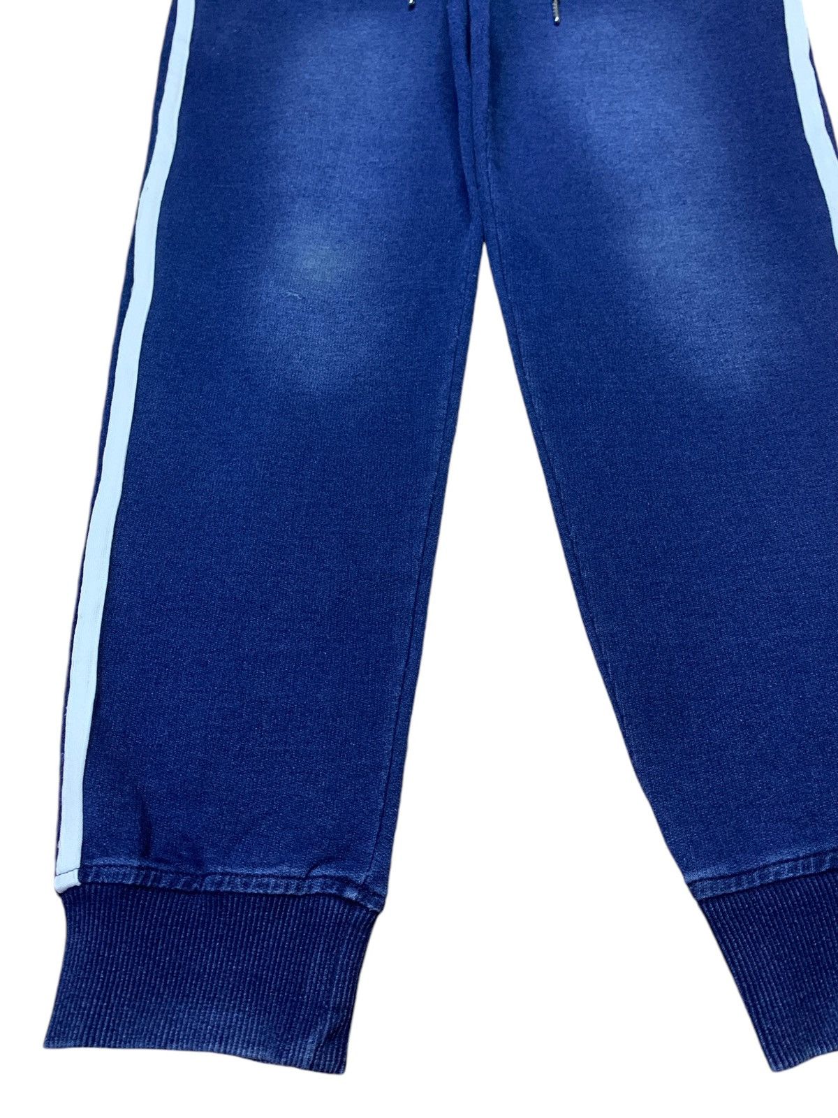 In The Attic × Japanese Brand Vintage Japanese In The Attic Blue Wash Stripes Sweat Pants Size US 31 - 5 Thumbnail