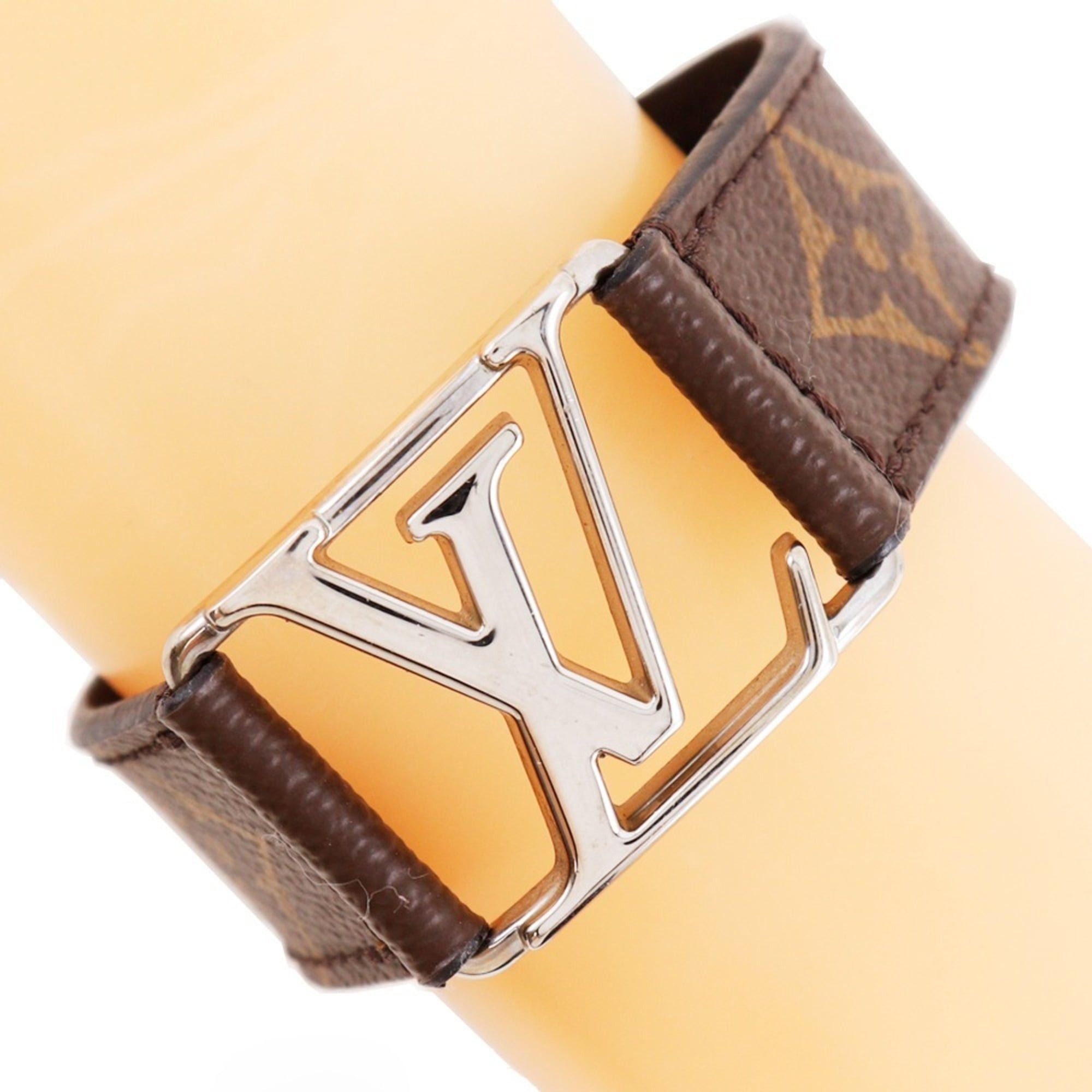Louis Vuitton Louis Vuitton Bracelet Hockenheim M6141 Monogram Canvas 2017 Brown Approx. 26g Bra Rubbed Unisex Size ONE SIZE - 1 Thumbnail