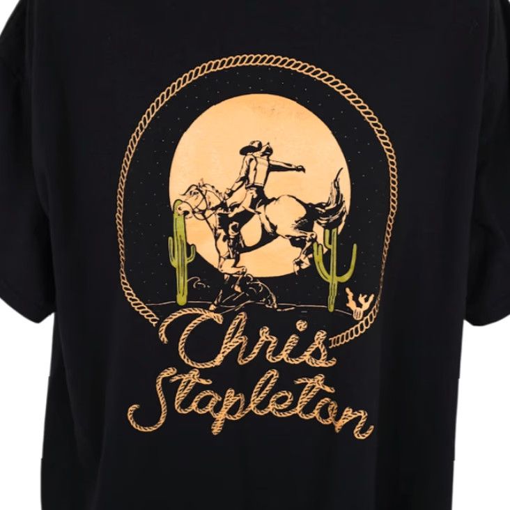 Vintage Chris Stapleton T Shirt Mens 2XL Black Size US XXL / EU 58 / 5 - 2 Thumbnail